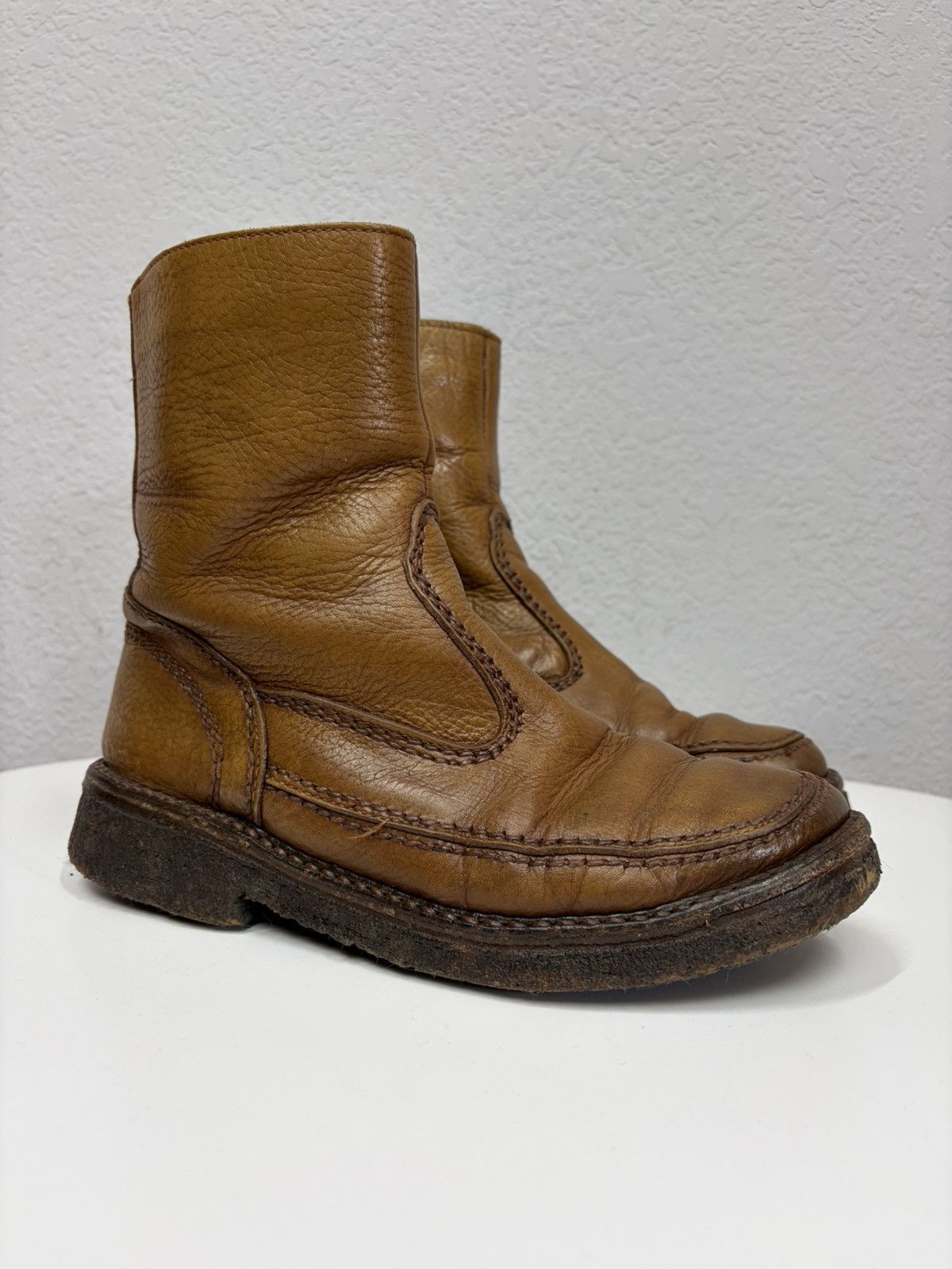 If Six Was Nine Vintage Y2K Guidi CCP Style Distressed Leather Biker Boots Size US 9 / EU 42 - 12 Thumbnail