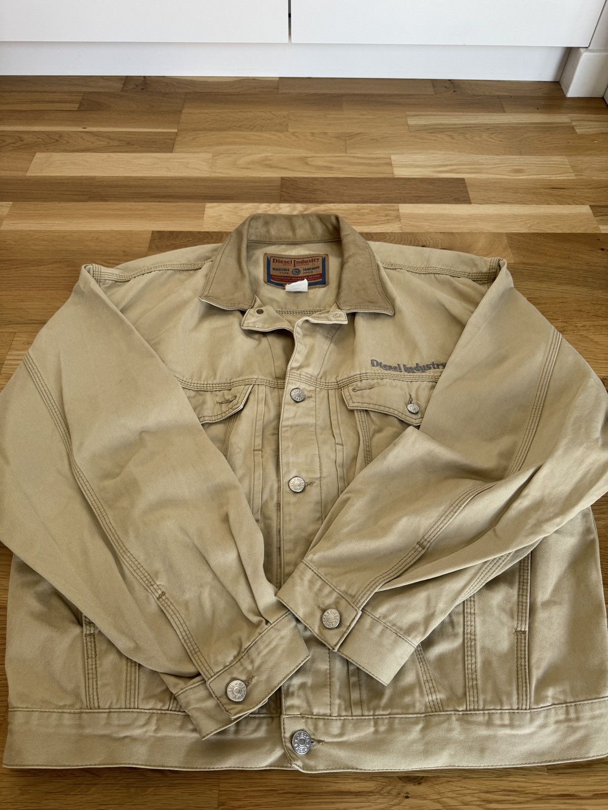 Diesel Diesel Industry vintage bomber denim trucker jacket beige Size US L / EU 52-54 / 3 - 2 Thumbnail