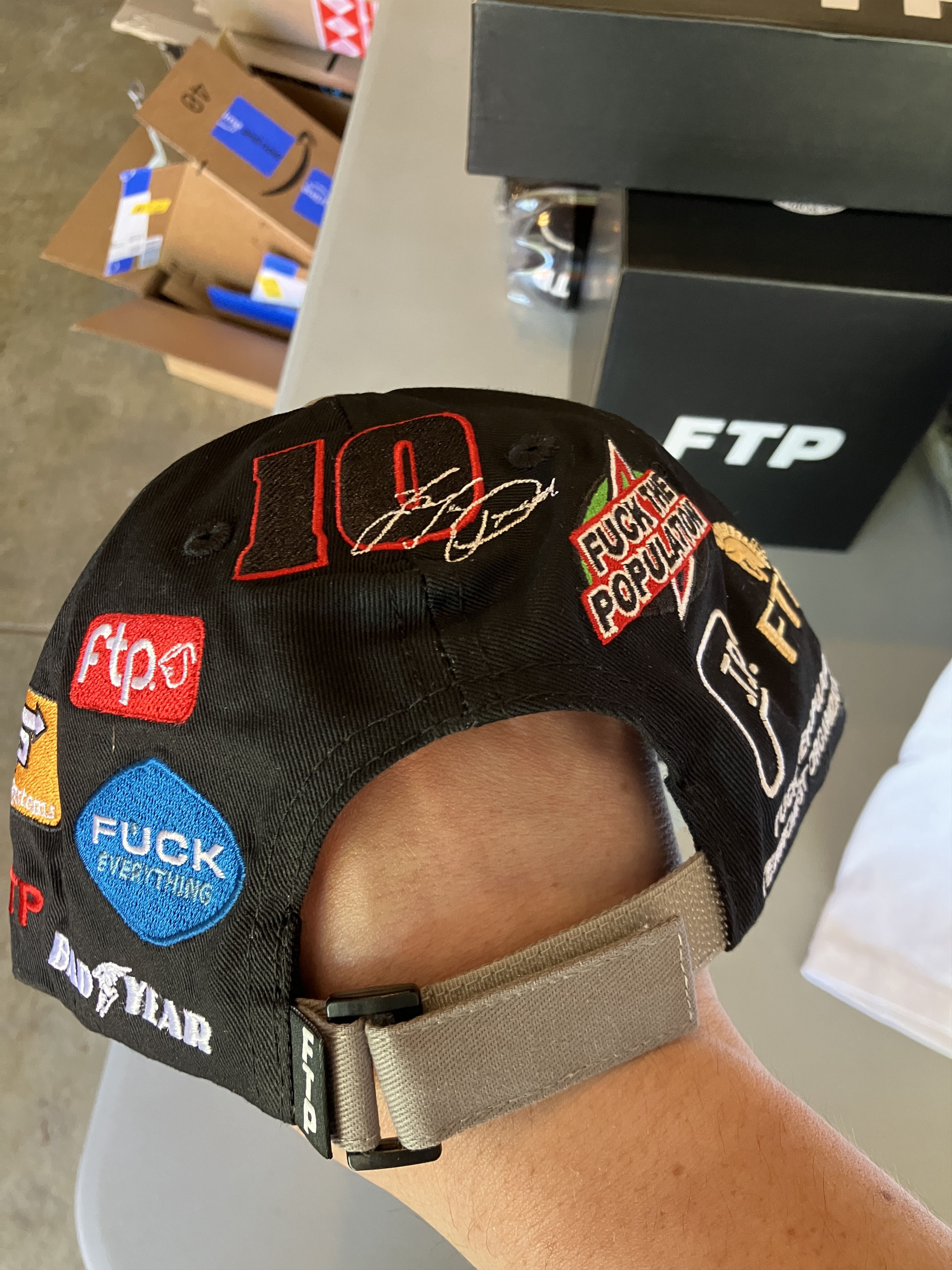 Fuck The Population FTP Raceway 6-Panel Hat - Black Size ONE SIZE - 4 Thumbnail