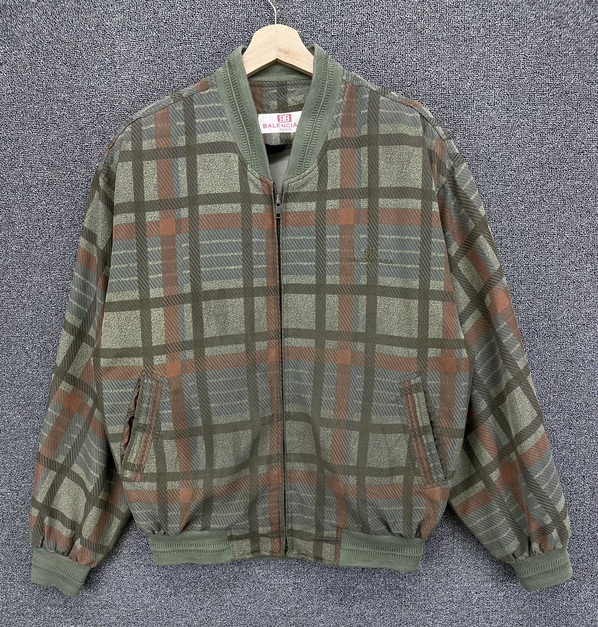 Balenciaga Vintage 90s Balenciaga Paris Checkered Shadow Plaids Jacket Size US L / EU 52-54 / 3 - 1 Thumbnail
