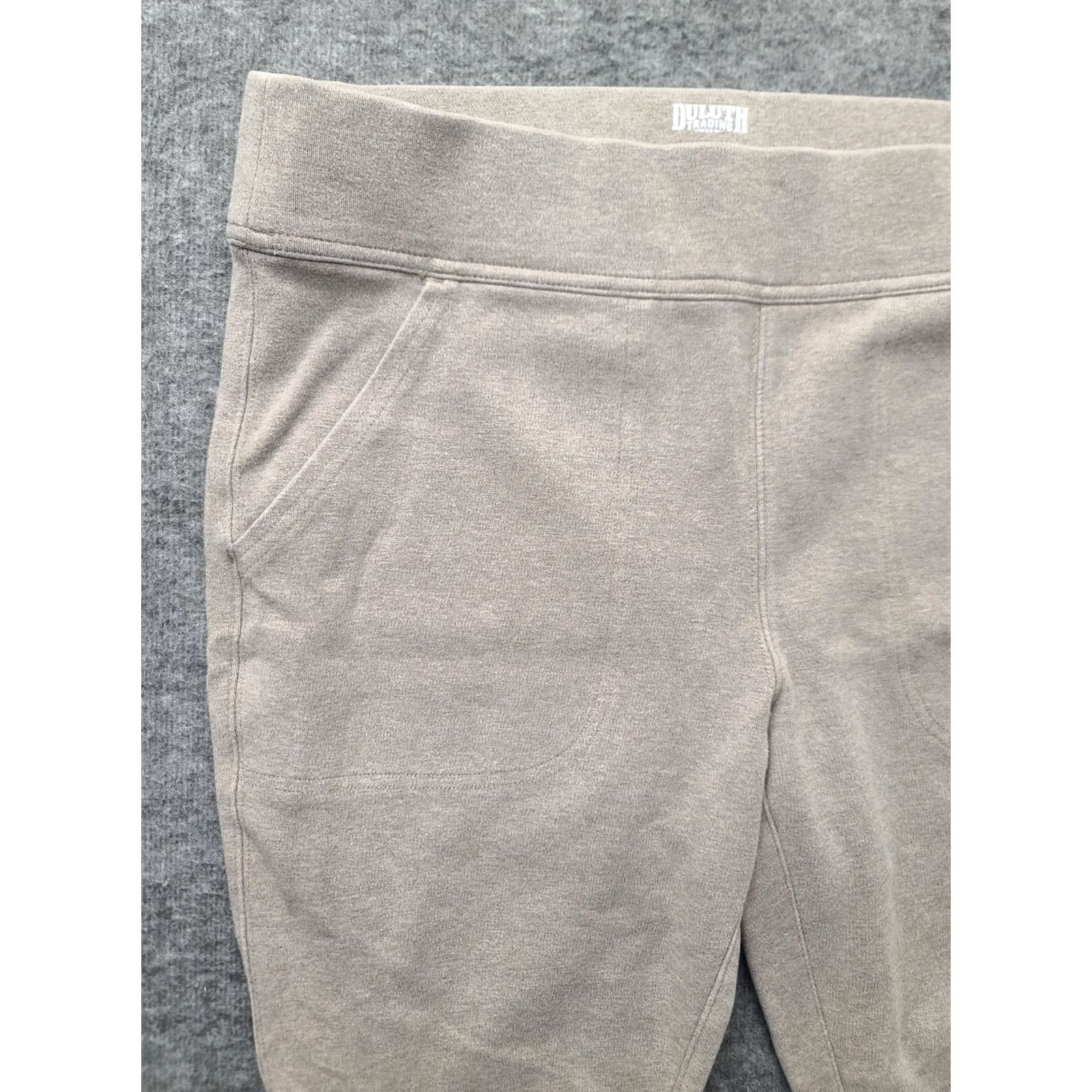Vintage Duluth Leggings Womens M 29x28 Regular High Rise Ankle Stretch Moisture Wicking Pockets Beige Cotton Spandex Size 32" / US 10 / IT 46 - 7 Thumbnail