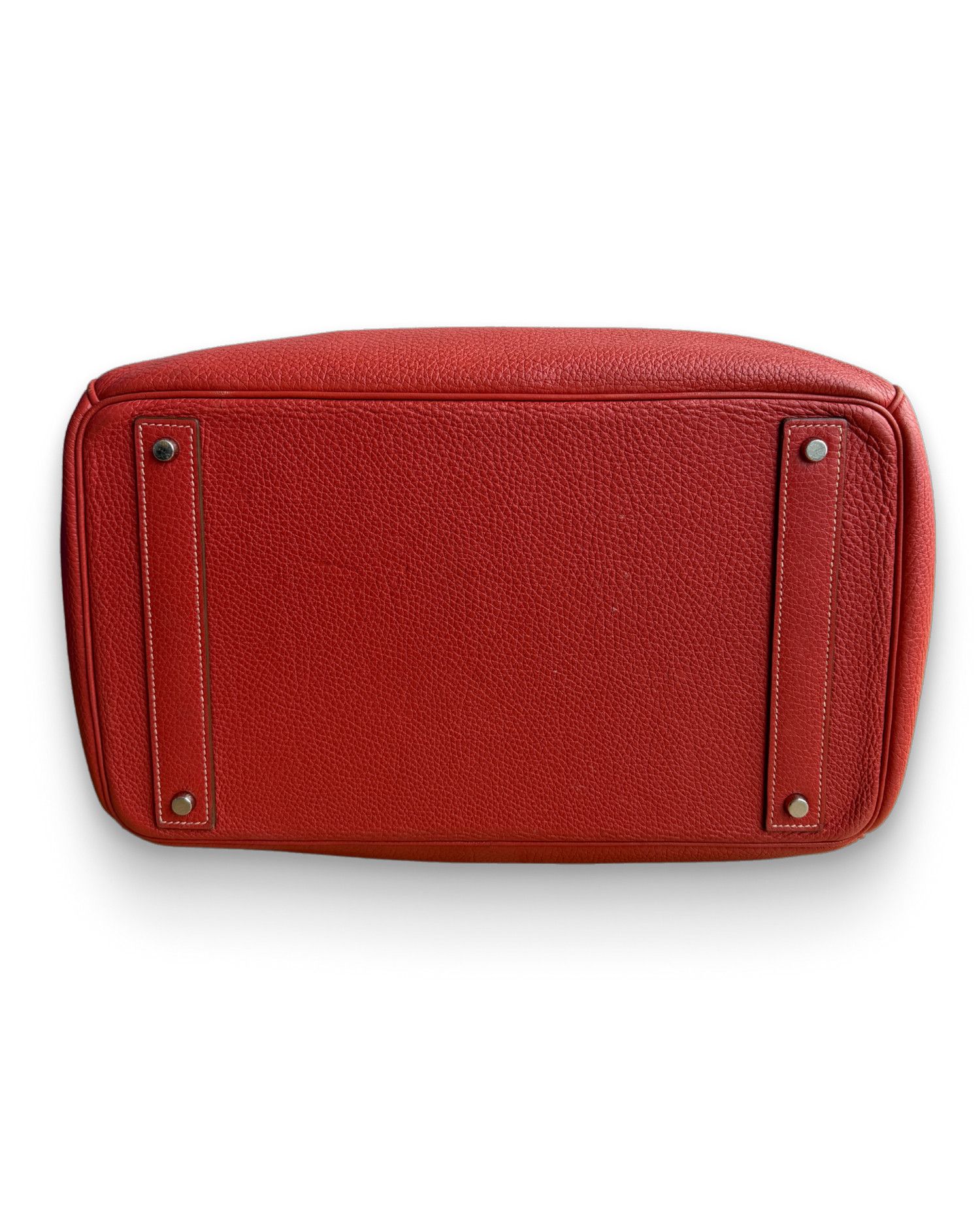 Hermes Hermès HAC 40 Rouge Vif Togo Leather Palladium Hardware Bag Size 40 - 5 Thumbnail