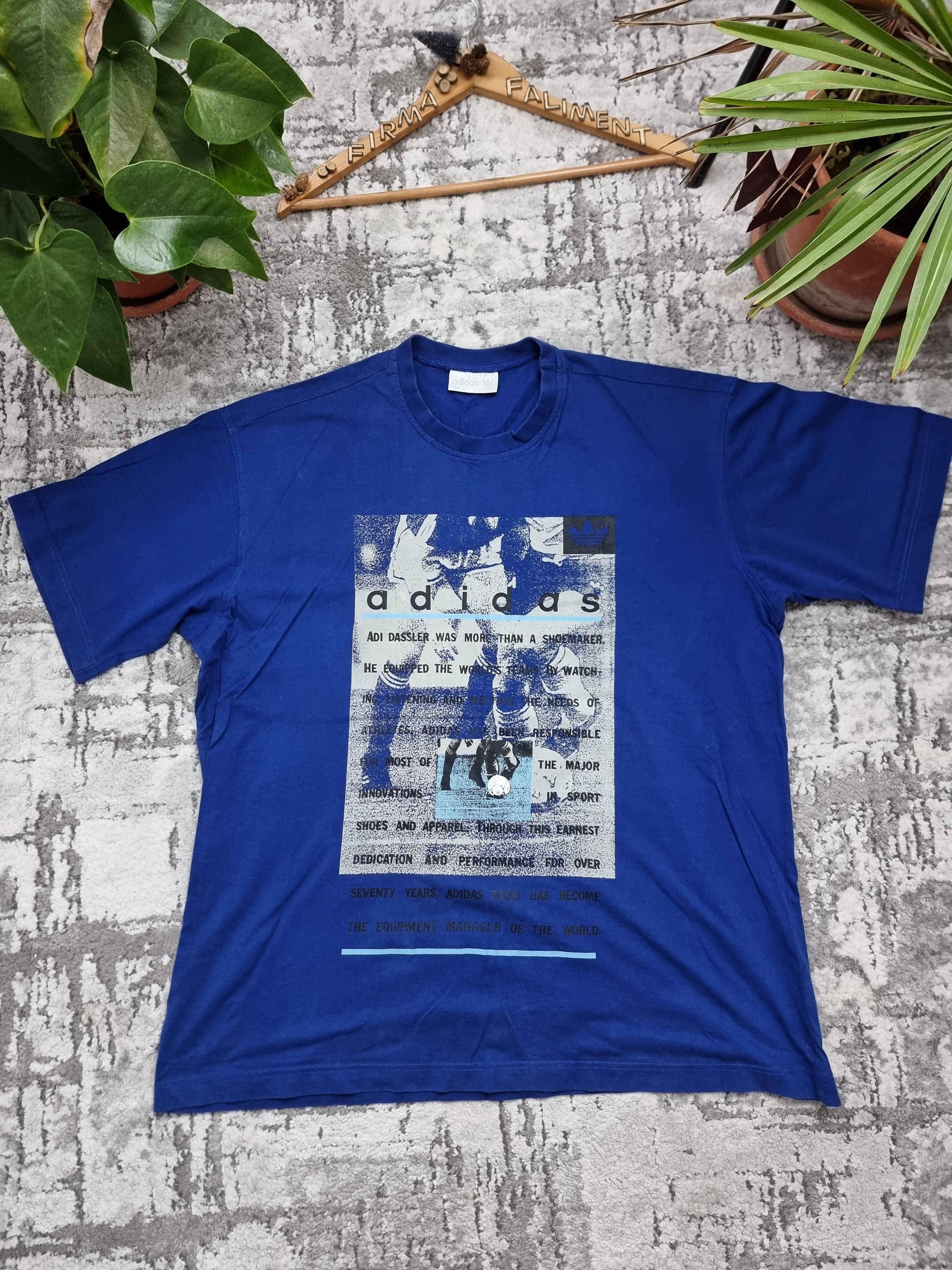 Adidas Vintage Adidas T-shirt Size US L / EU 52-54 / 3 - 1 Thumbnail