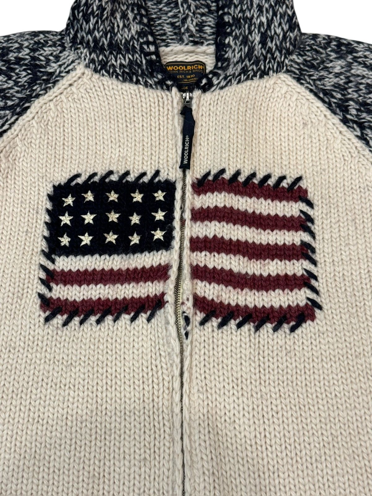 Woolrich Woolen Mills Woolrich American USA Flag Zip Jumper Sweater 14years XS Size US XS / EU 42 / 0 - 9 Thumbnail