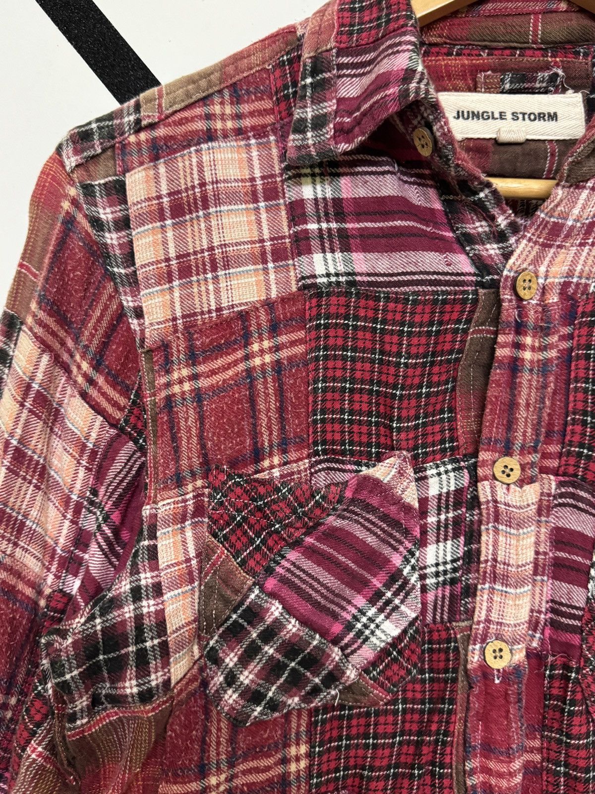 Flannel Vintage JUNGLE STORM Patchwork Rebuild Flannel Shirt Size US S / EU 44-46 / 1 - 9 Thumbnail