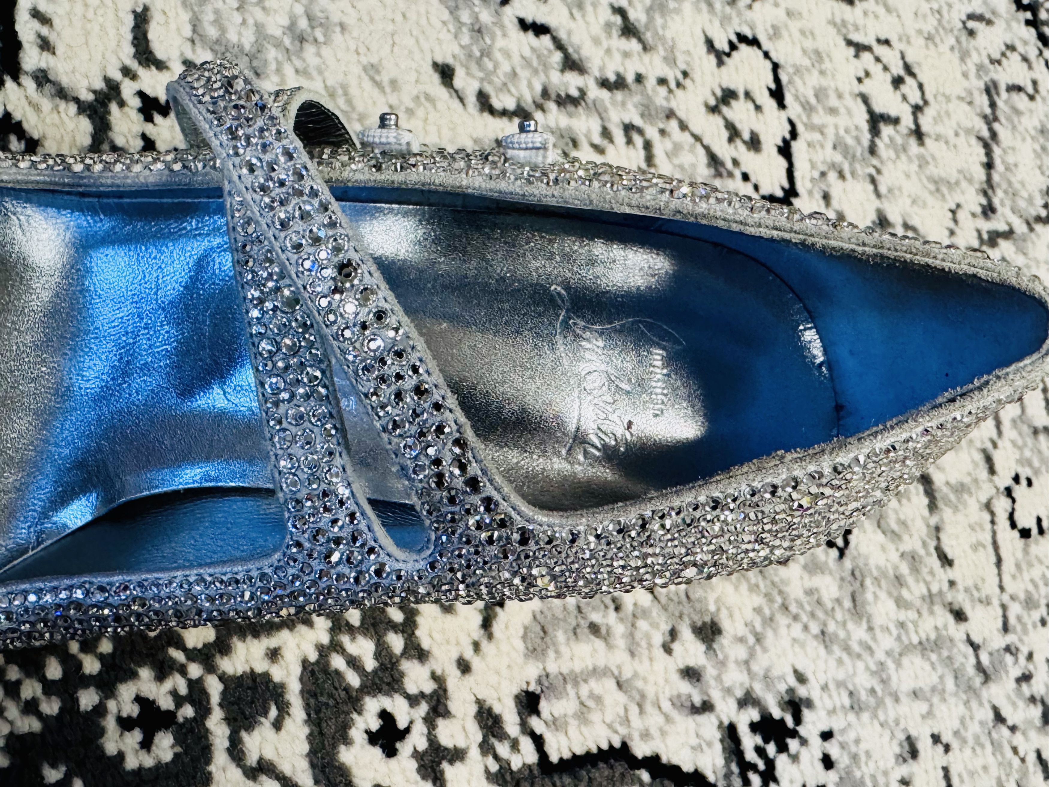 Christian Louboutin Christian Louboutin Silver Strass Mary Jane Heel US11 Size US 11 / IT 41 - 7 Thumbnail