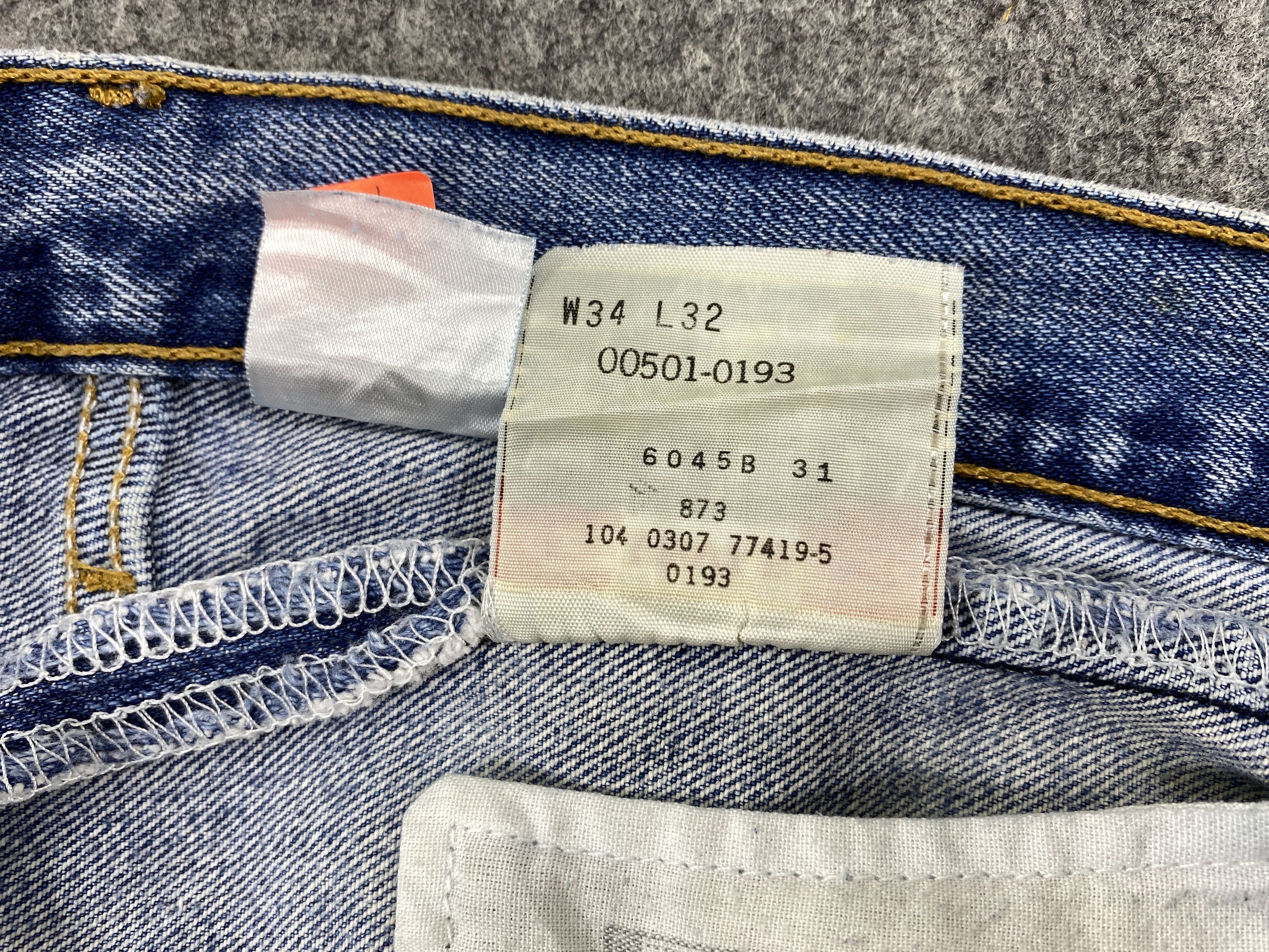 Japanese Brand Dirty Used Blue Vintage Levi's 501 Jeans 34x32.5 - JN1622 Size US 34 / EU 50 - 9 Thumbnail