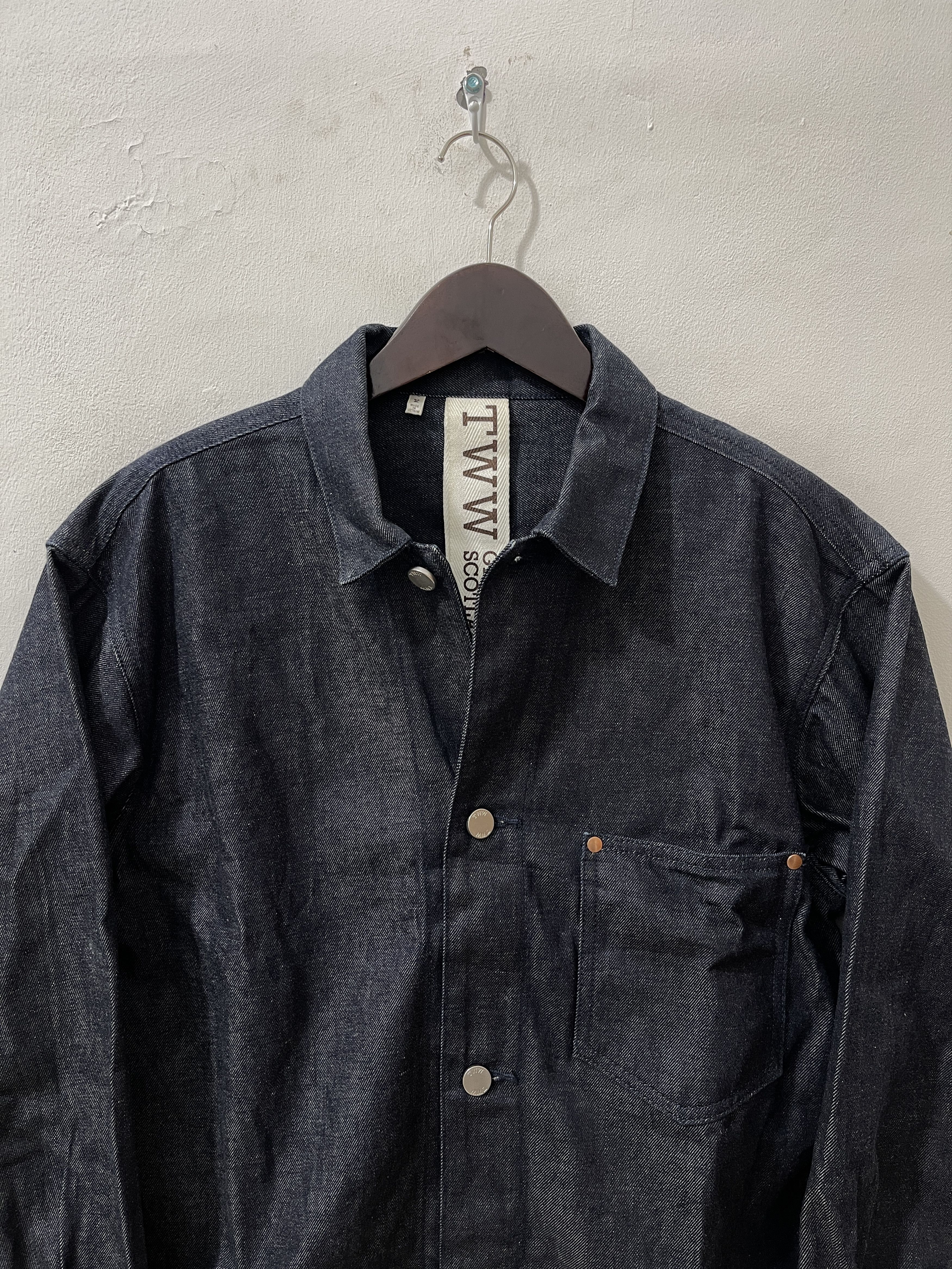 Traditional Weatherwear TWW Glasglow Scotland Type 1 Raw Denim Jacket Size US M / EU 48-50 / 2 - 4 Thumbnail
