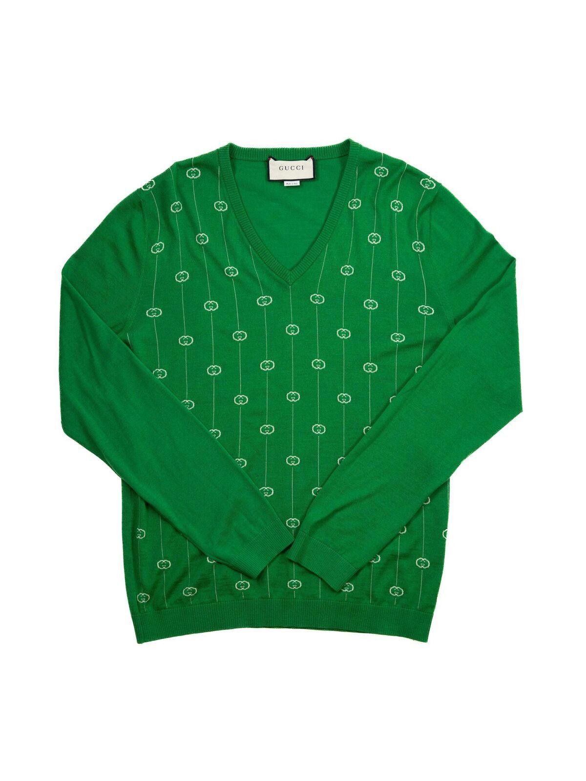 Gucci Gucci Mens GG Green Sweater Small Green Size US S / EU 44-46 / 1 - 1 Thumbnail