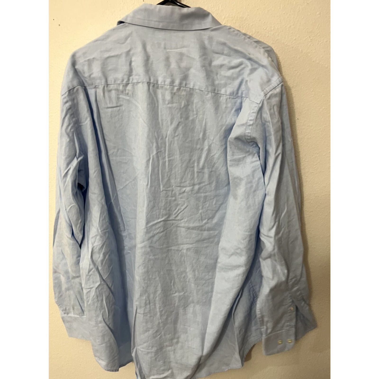 Nautica VINTAGE Nautica Blue Solid Button Down Shirt Men’s 16 34/35 Long Sleeve Cotton Regular Fit Size US L / EU 52-54 / 3 - 3 Thumbnail