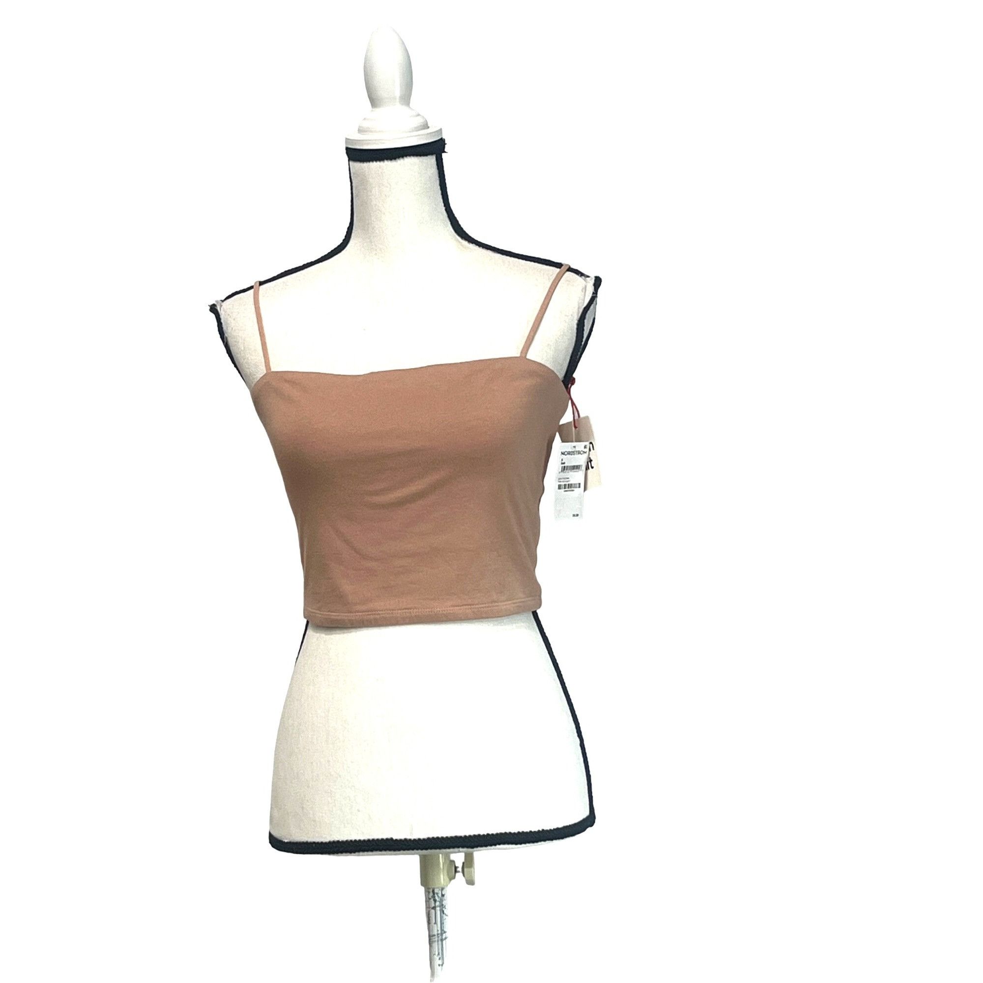 Other Open Edit Square Neck Crop Camisole In Tan Nougat, Sz. S Size S / US 4 / IT 40 - 9 Thumbnail