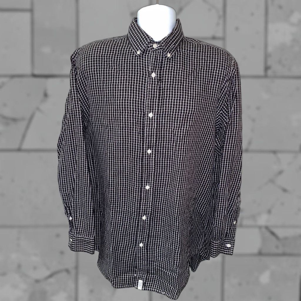 Polo Ralph Lauren Polo Jeans Co Button-Up Shirt Men L Black/White Checkered Long Sleeve Casual Cotton N/A 90s? Colorful Polo Ralph Lauren Mens Size US L / EU 52-54 / 3 - 1 Thumbnail