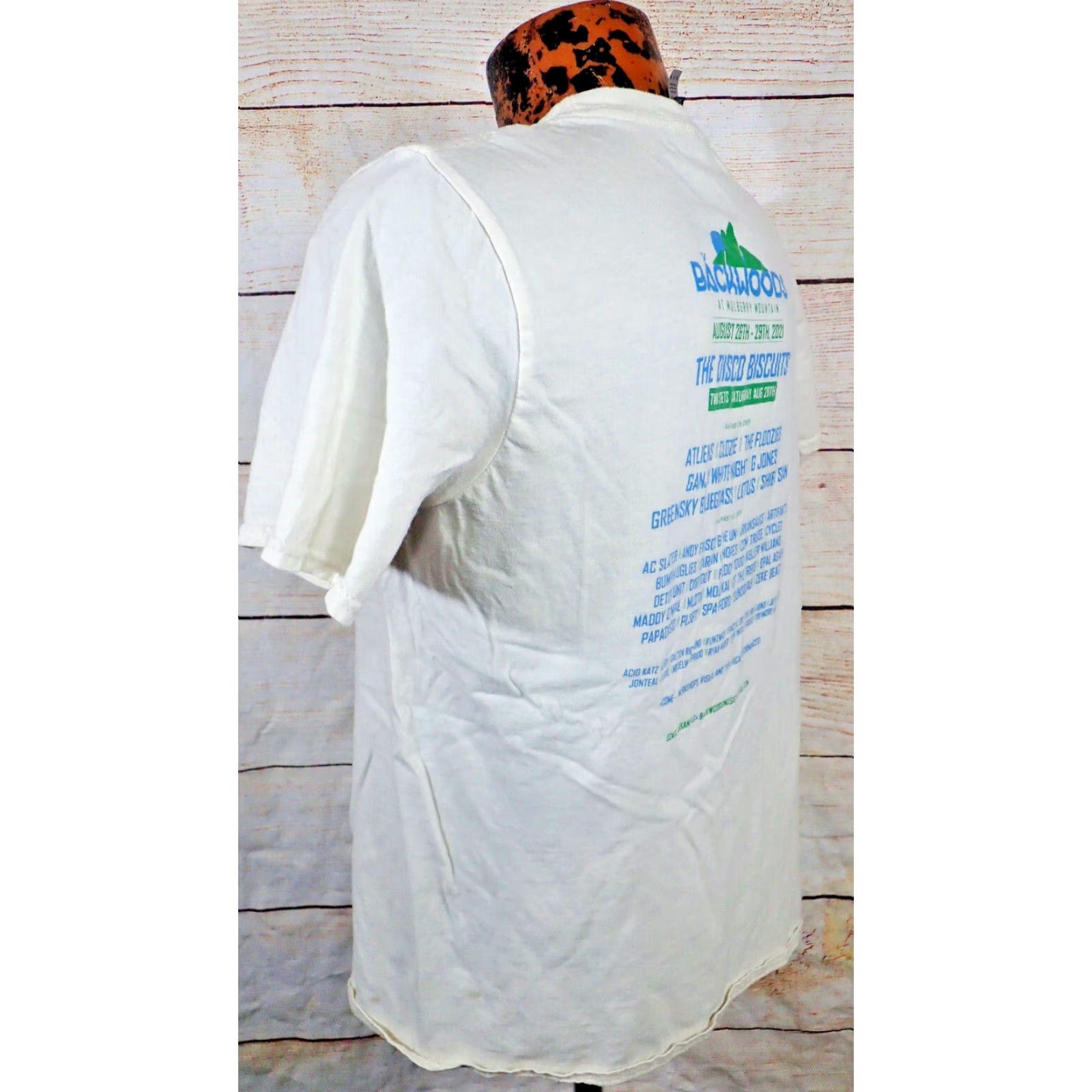 Gildan Backwoods Mulberry Mountain 2021 Music Festival Gildan Adult Medium T-Shirt Graphic Print White Band Tour 2020s Mens Size US M / EU 48-50 / 2 - 4 Thumbnail
