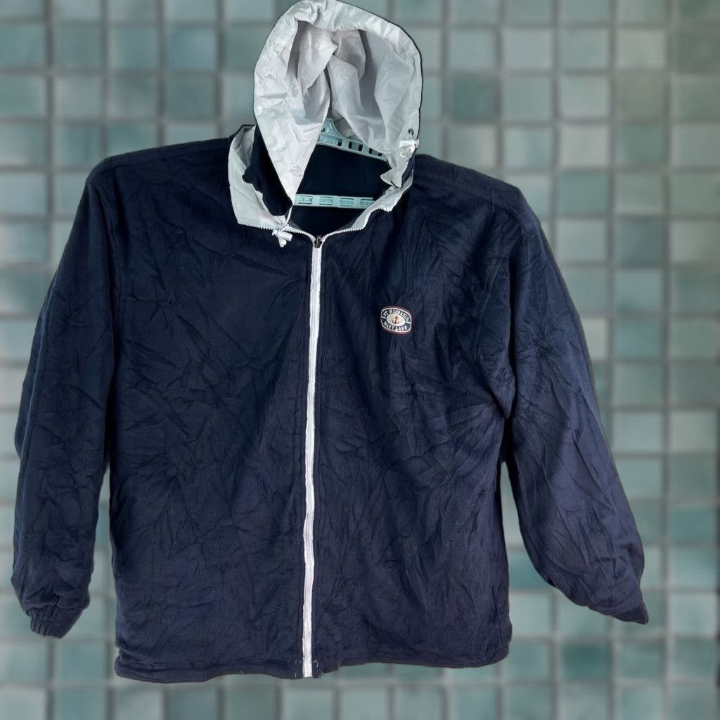 Vintage Saint Michaels Maryland Reversible Sail Jacket Men’s XL White Blue Fleece Embroidered 3-in-1 Jacket Size US XL / EU 56 / 4 - 1 Thumbnail