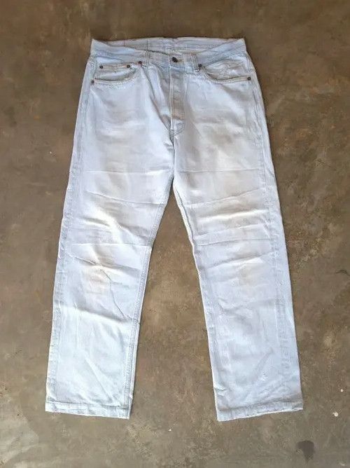 Levi's 80s Vintage Levi's 501 Made In USA Distressed Jeans 34x29 Size US 34 / EU 50 - 1 Thumbnail