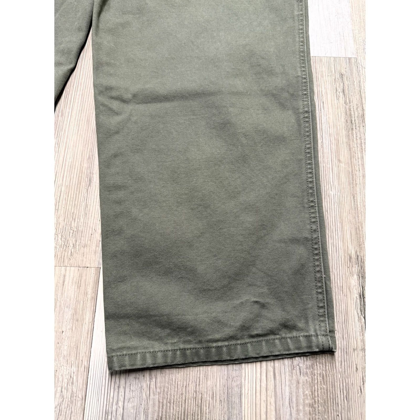 Dockers VINTAGE Dockers Pants Mens 38 Relaxed Baggy Pleated Canvas Green Tapered 28in Inseam Size US 38 / EU 54 - 6 Thumbnail