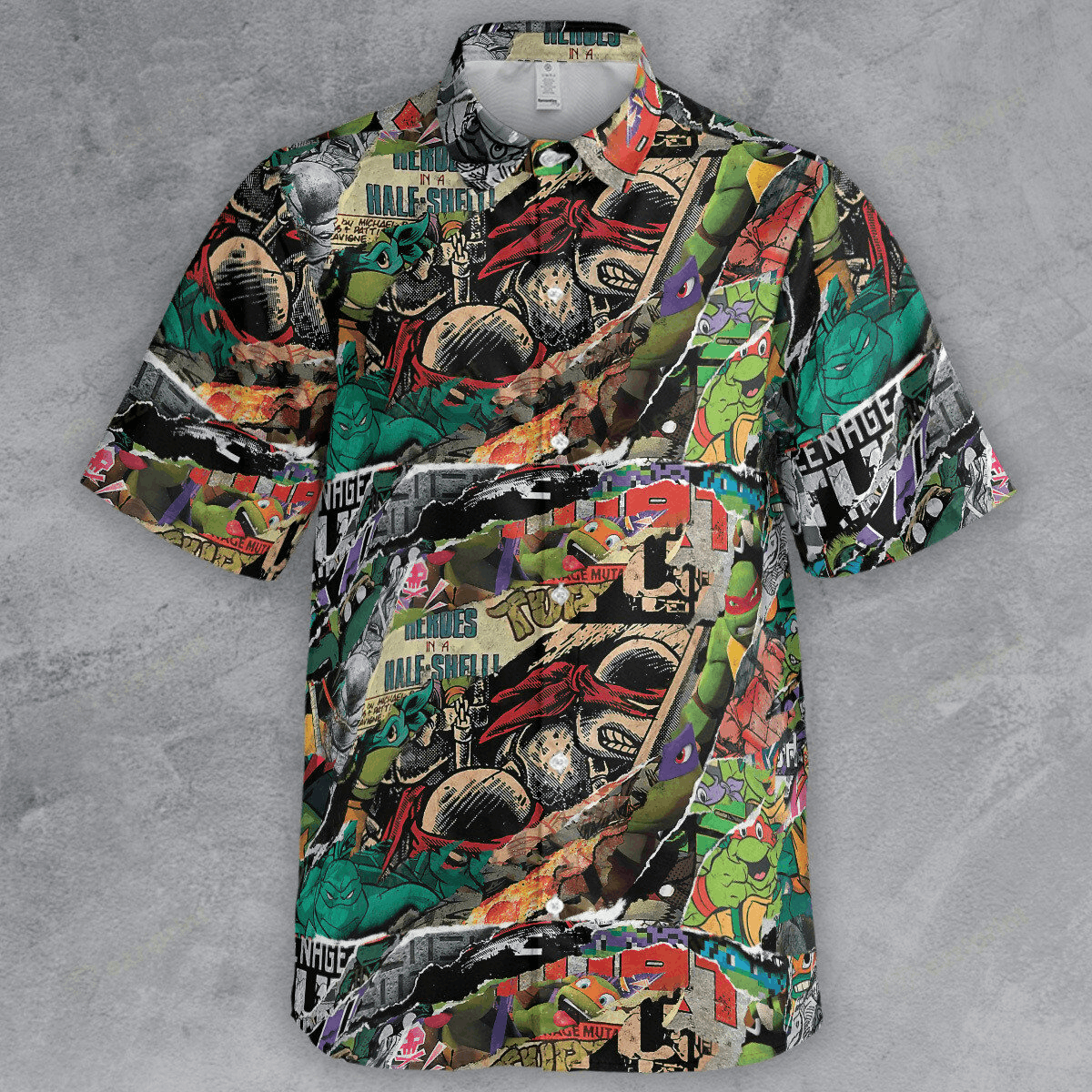 Designer × The Unbranded Brand Turtle Heroes Teenage Mutant Ninja Turtles Button Down Shirt Size US L / EU 52-54 / 3 - 2 Thumbnail