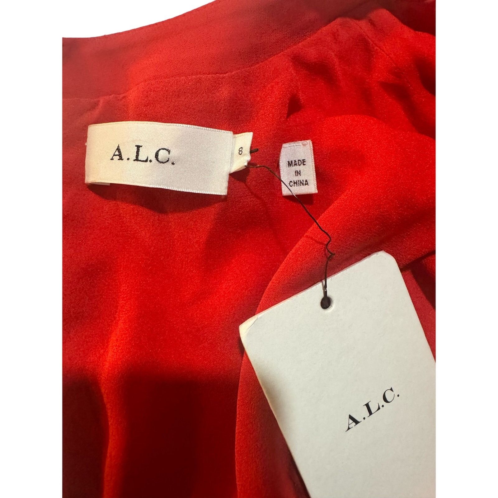 A.L.C. A.L.C Red Scalloped Mini Dress Size 8 Size M / US 6-8 / IT 42-44 - 5 Thumbnail