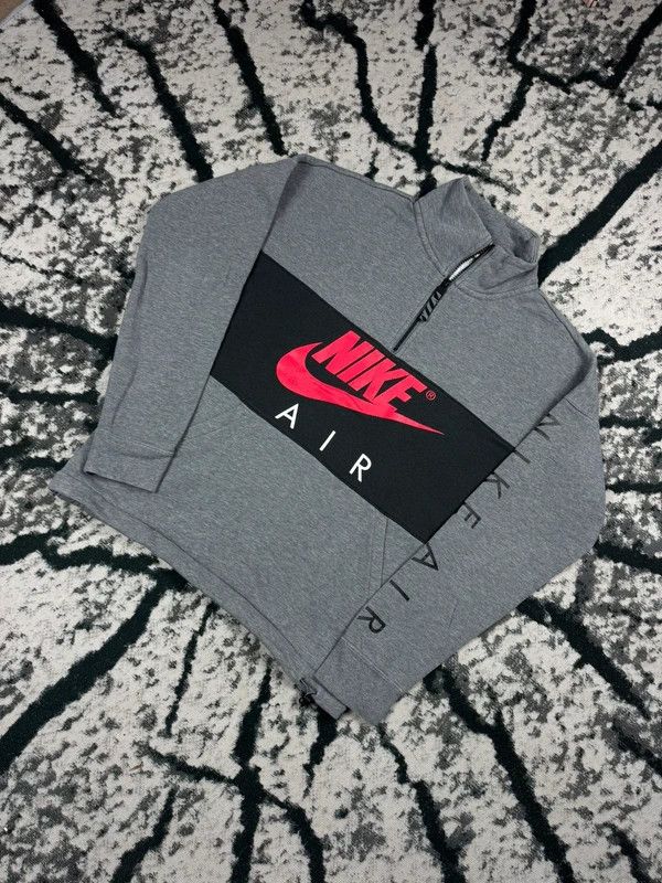 Nike Nike halfzip sweatshirt gray black S logo Size US S / EU 44-46 / 1 - 2 Thumbnail