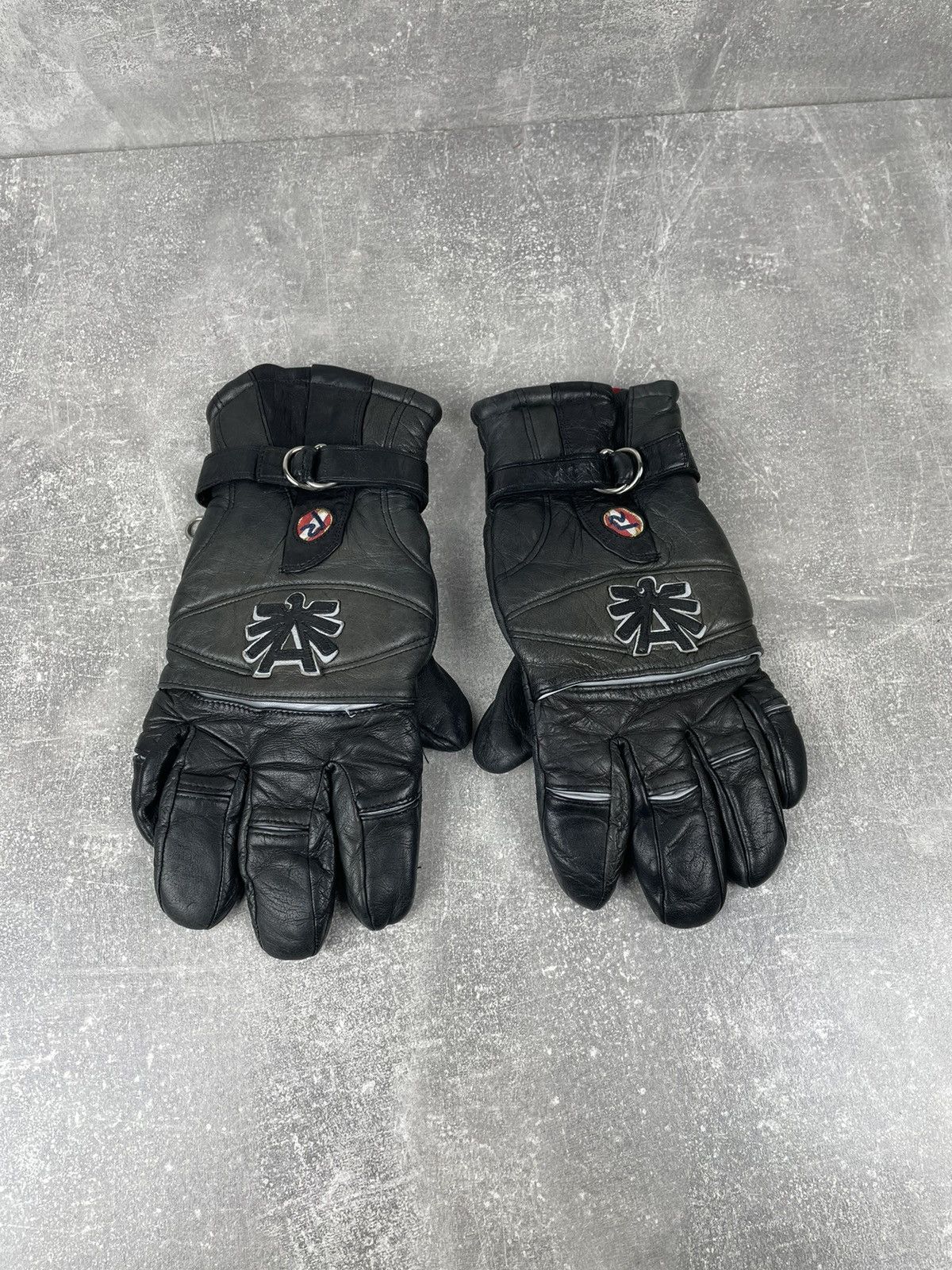 Genuine Leather × Vintage Awesome Vintage Racing Y2K Moto Biker Gloves Size ONE SIZE - 2 Thumbnail