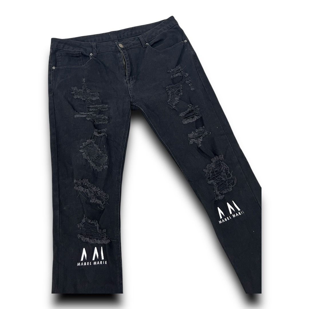 Designer × Japanese Brand MABEL MARIE JAPANESE BRAND DISTRESSED DESIGN JEANS DENIM Size US 38 / EU 54 - 5 Thumbnail