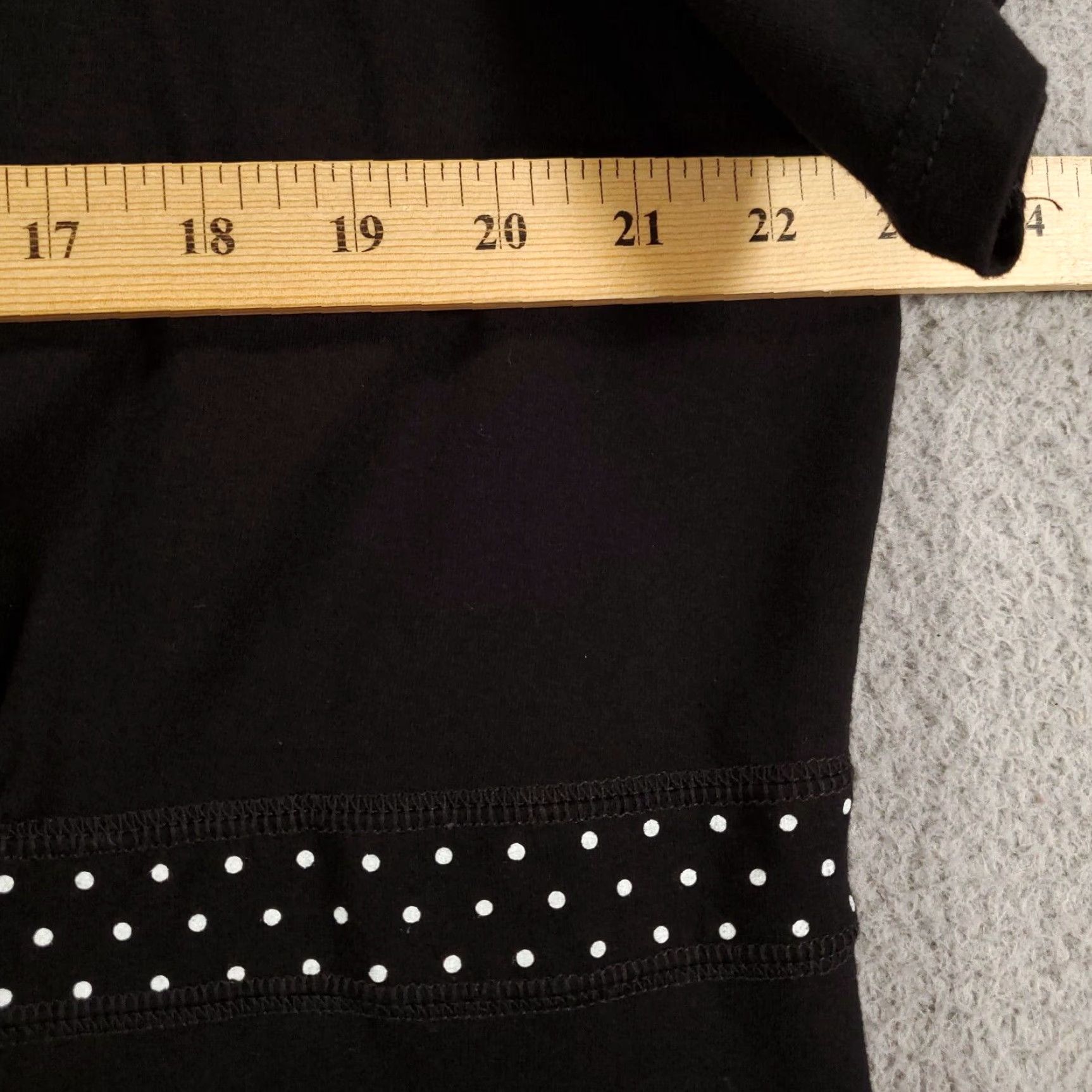 Denim & Co. Denim & Co Top Womens 1X Polka Dot Sweetheart Neckline V Neck Blouse Casual Knit Cotton Spandex Black for Women Plus Size 1X - Denim & Co. Size XL / US 12-14 / IT 48-50 - 6 Thumbnail