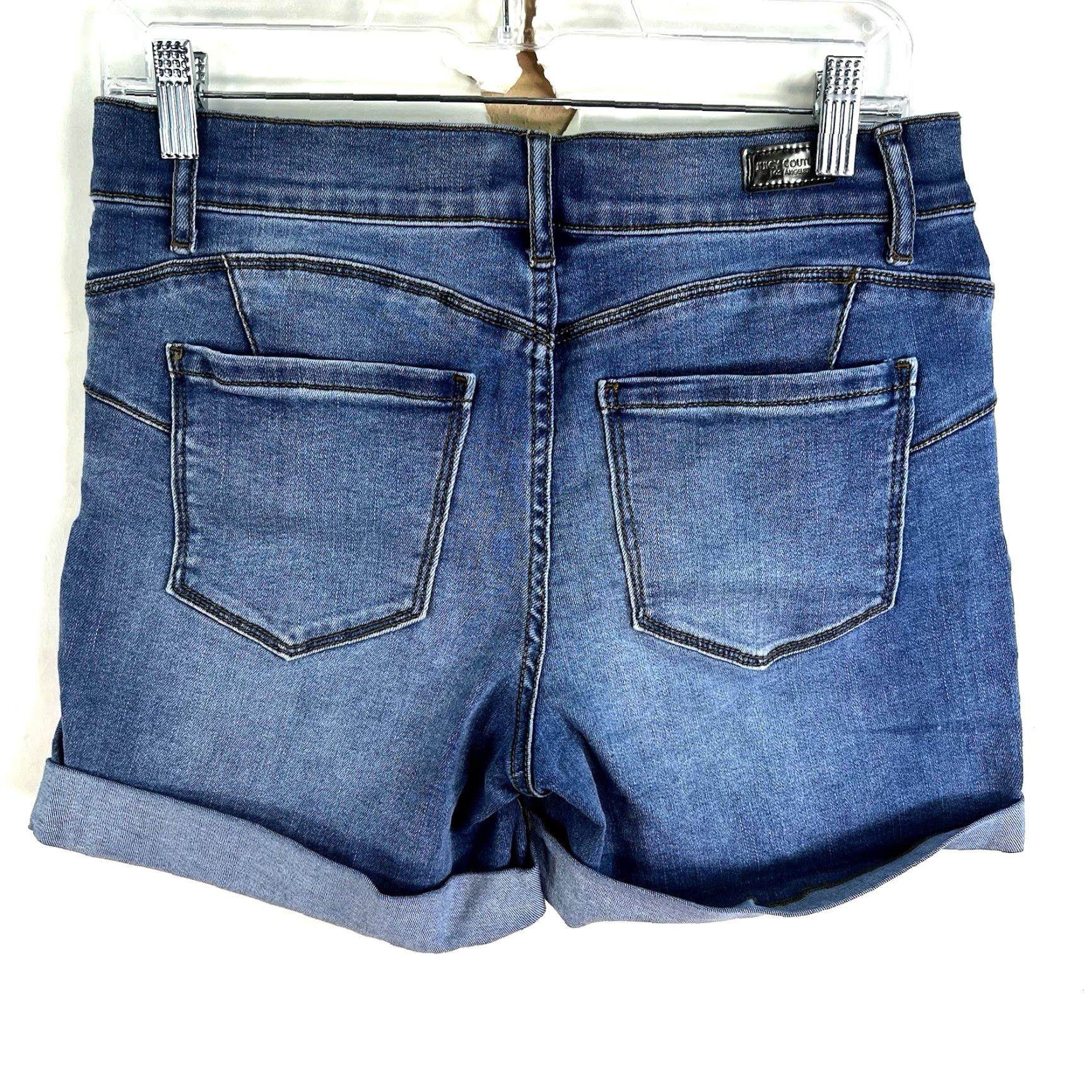 Juicy Couture Juicy Couture Denim Shorts Womens Size 8 Blue Cuffed 4-Inch Inseam Casual Activewear Size 30" / US 8 / IT 44 - 5 Thumbnail