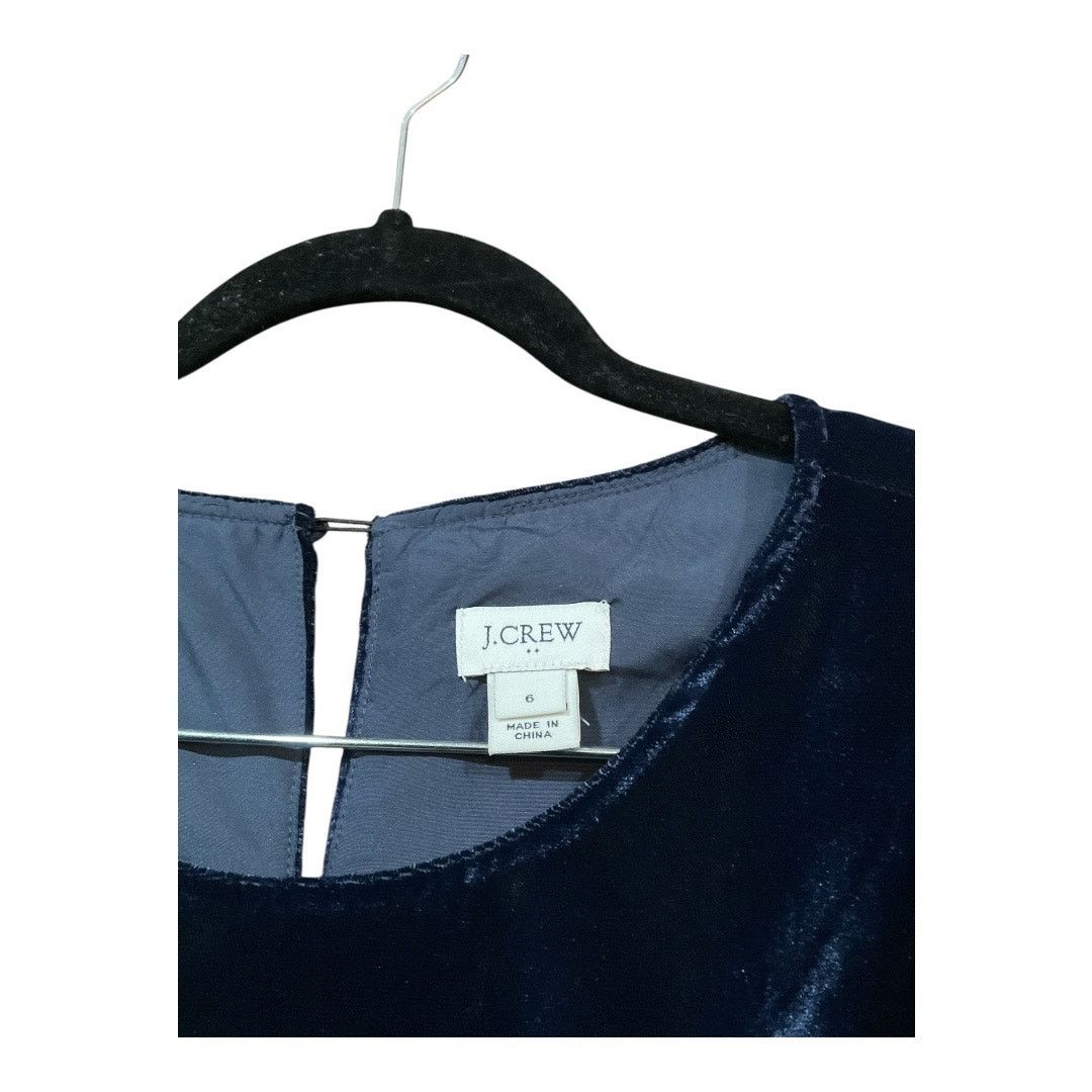 J.Crew J. Crew Dress Women 6 Blue Velvet Size M / US 6-8 / IT 42-44 - 2 Thumbnail