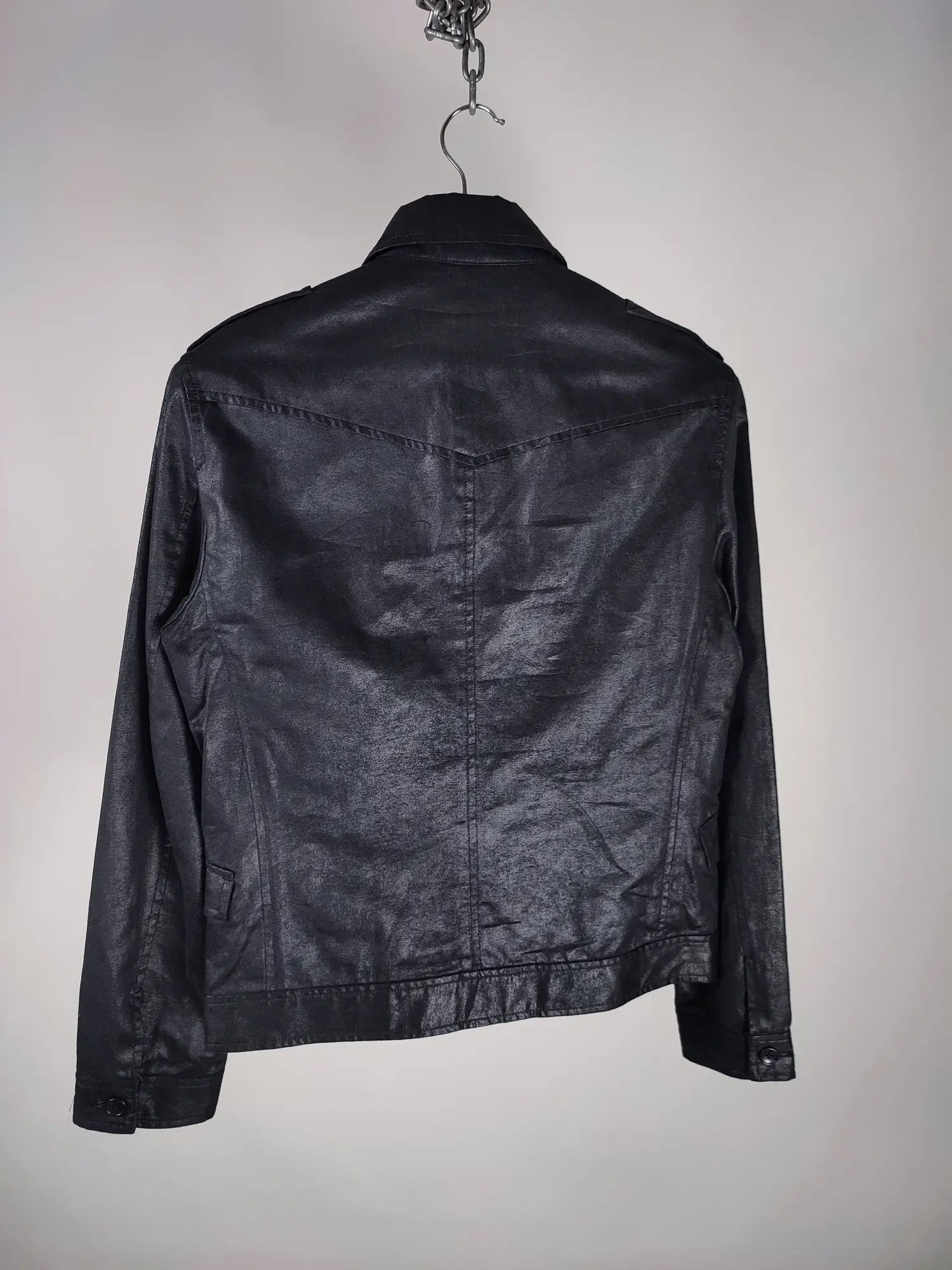 Japanese Brand × Vintage Buona Giornata Japanese Polyurethane Leather Zip Moto Jacket Size L / US 10 / IT 46 - 6 Thumbnail