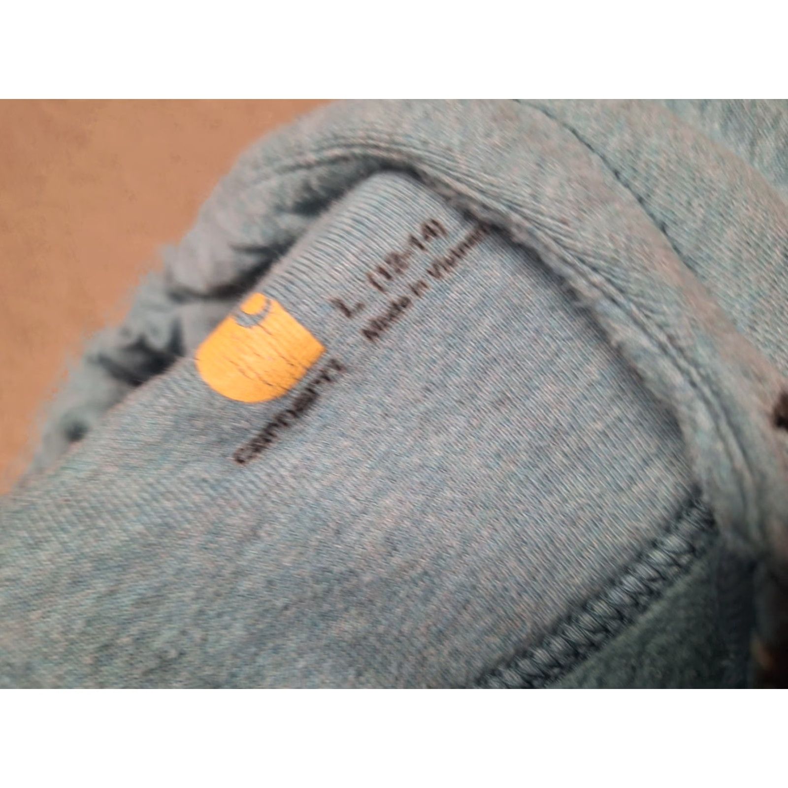 Carhartt Carhartt Hoodie Sweatshirt Womens L Zip Spellout Pockets Light Blue Size L / US 10 / IT 46 - 2 Thumbnail