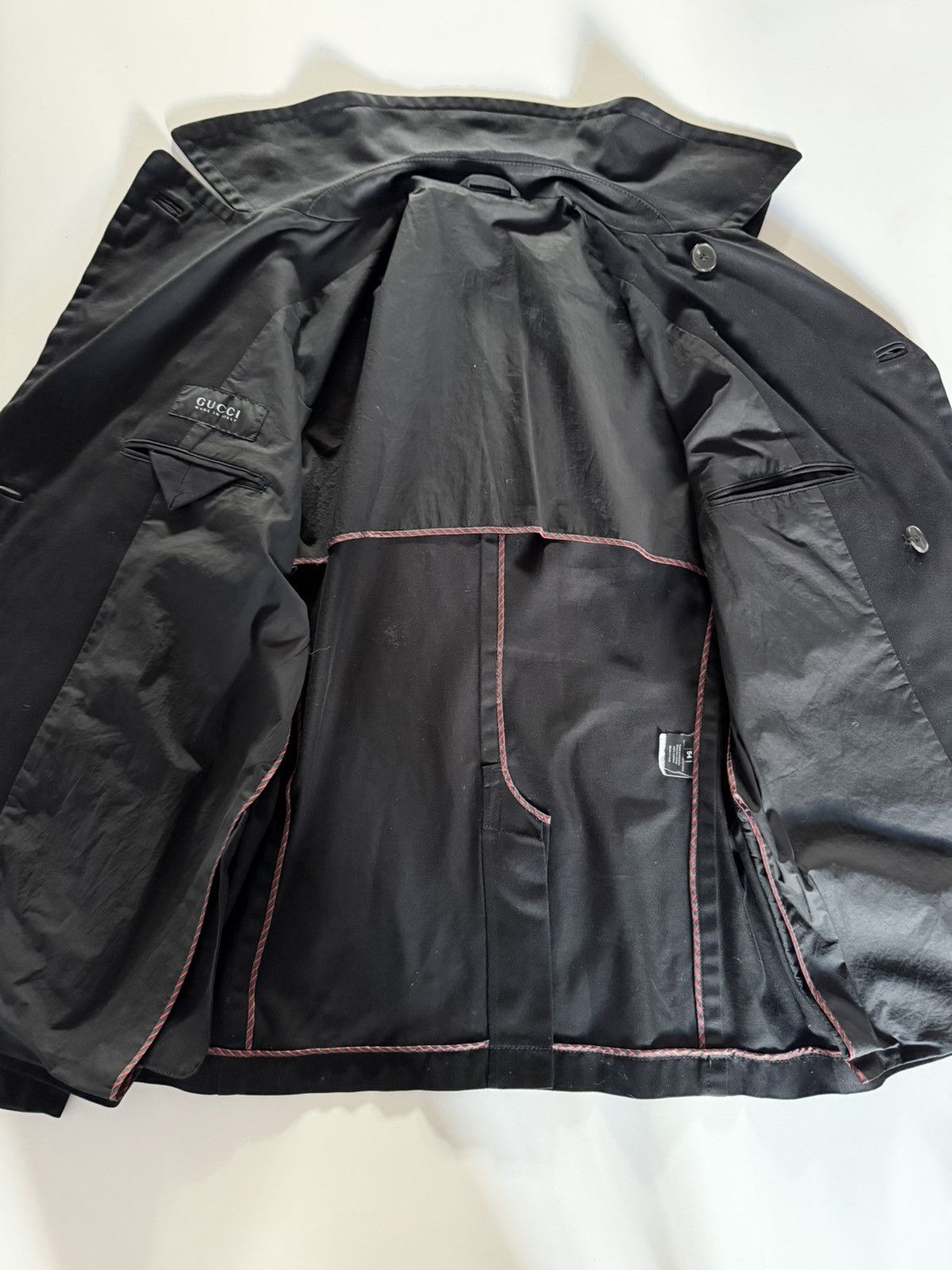 Gucci GUCCI-Black 100% Cotton Double-Breasted Jacket-Field Coat XL Size US L / EU 52-54 / 3 - 10 Thumbnail