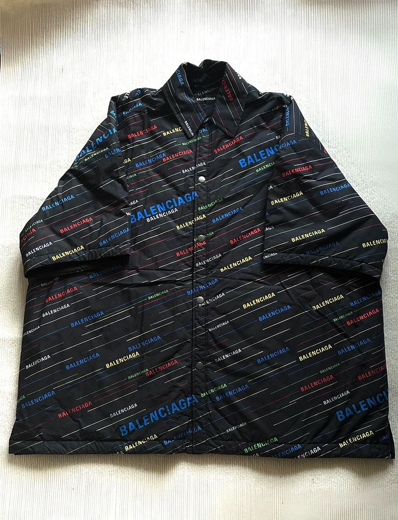 Balenciaga Balenciaga Bullet screen logo short sleeve shirt 2505-Nexta Size US M / EU 48-50 / 2 - 1 Thumbnail
