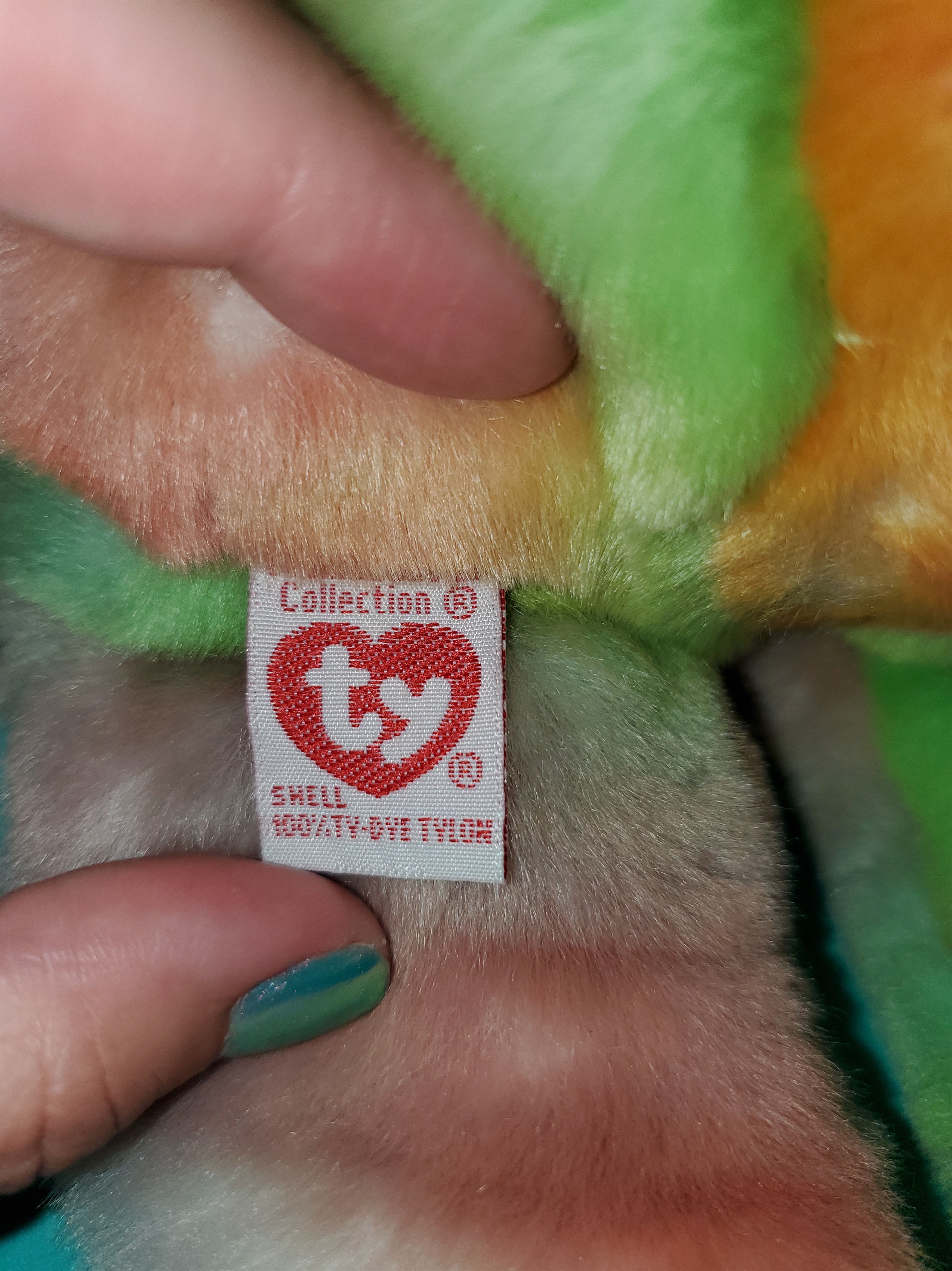 Vintage Vintage w/ tag! Tie-Dye Peace Beanie Baby (14") Size ONE SIZE - 3 Thumbnail