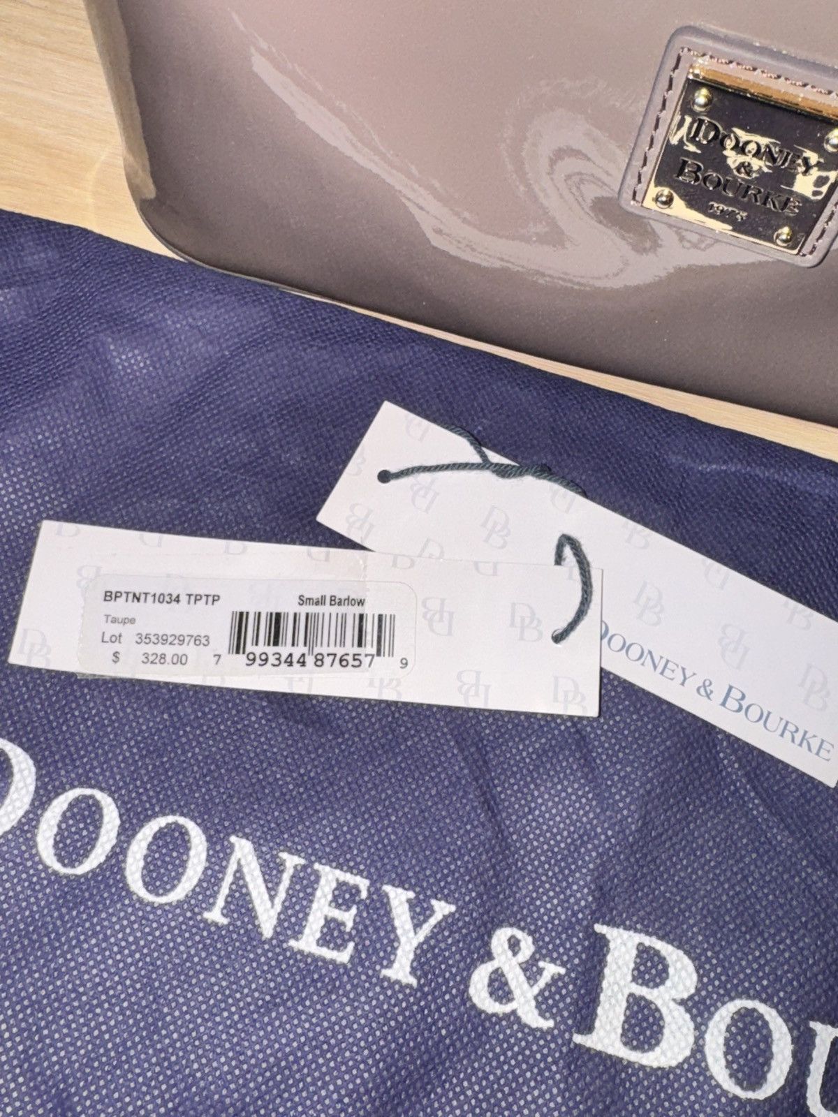 Dooney & Bourke Dooney & Bourke Barlow Satchel Espresso Patent Leather NWT Size ONE SIZE - 3 Thumbnail