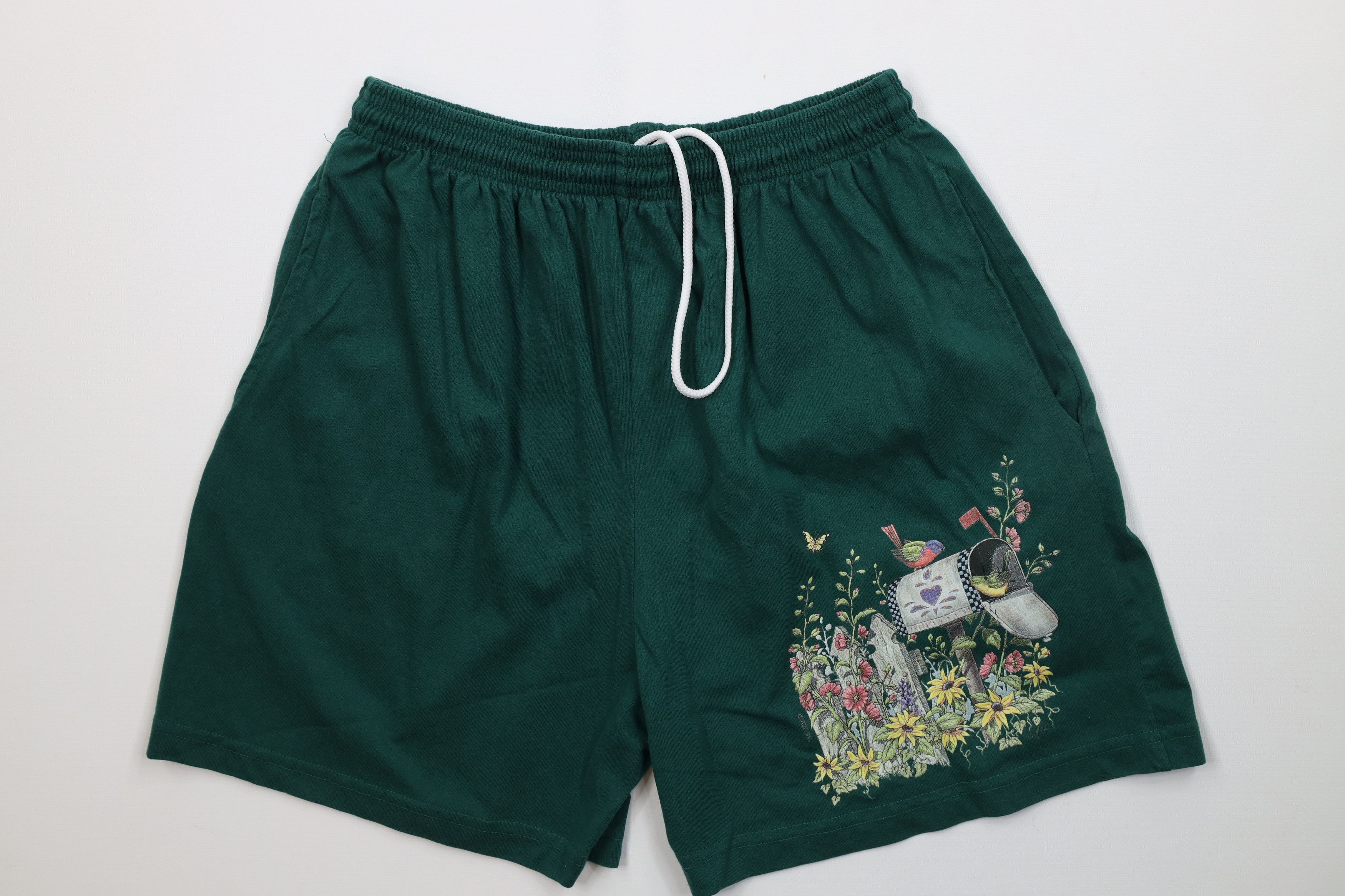 Vintage Vintage 90s Streetwear Flower Garden Shorts Cotton USA Size 26" / US 2 / IT 38 - 1 Thumbnail