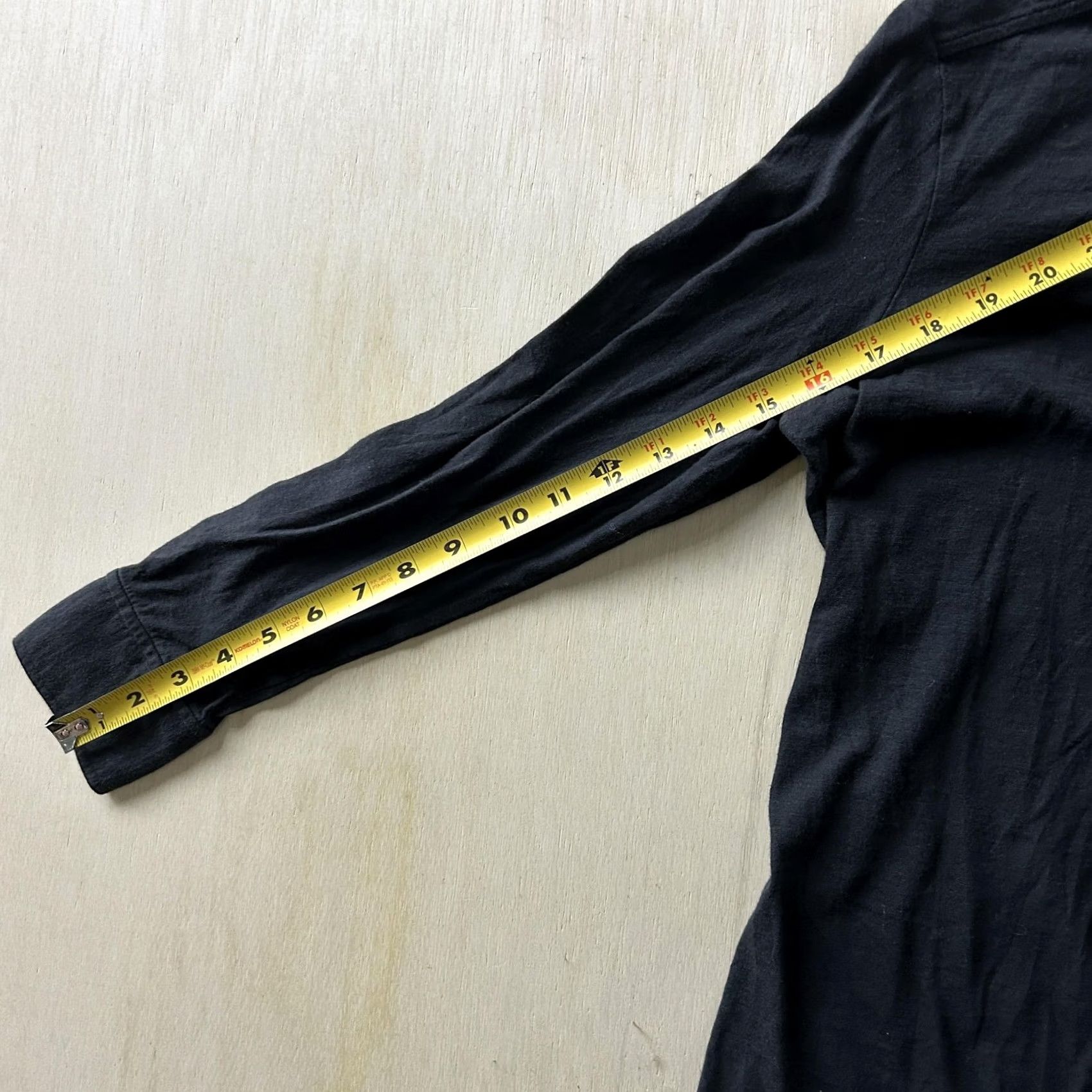 Theory Theory Shirt Womens Large Black Solid Long Sleeve Button Up Casual Lightweight Size L / US 10 / IT 46 - 7 Thumbnail
