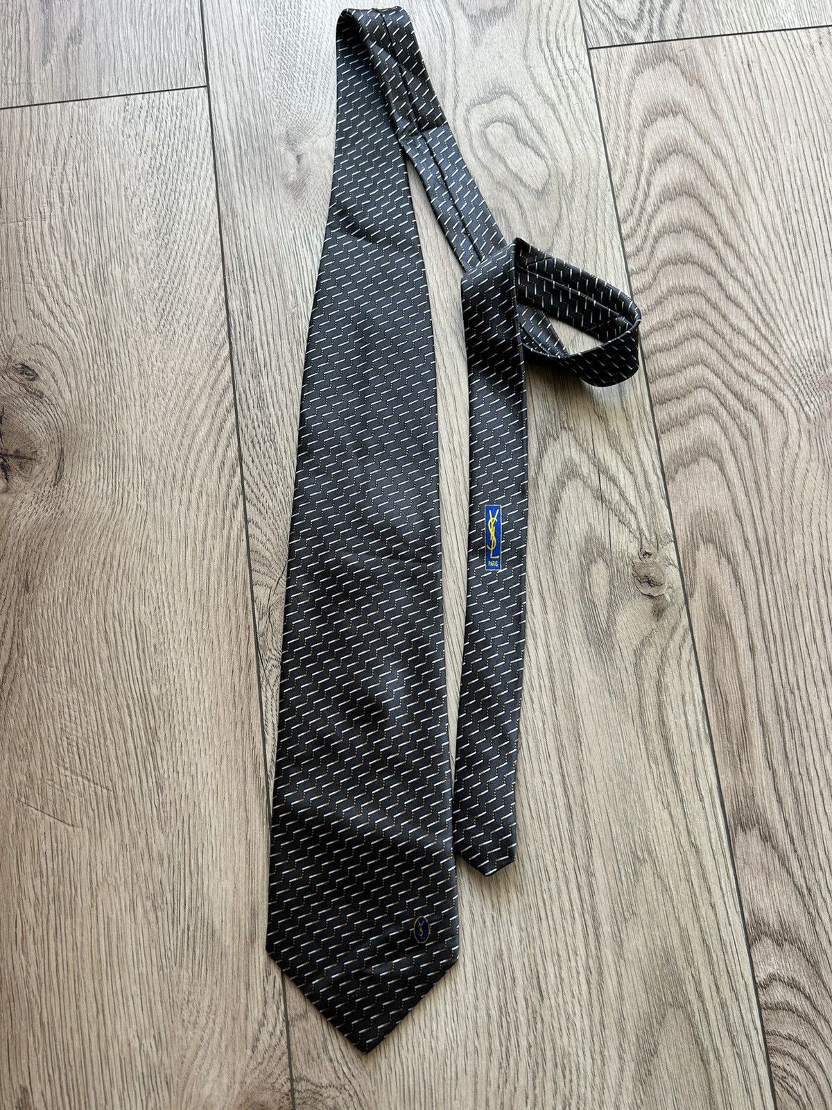 Vintage × Yves Saint Laurent Yves Saint Laurent Silk Pattern Tie Vintage Size ONE SIZE - 1 Thumbnail