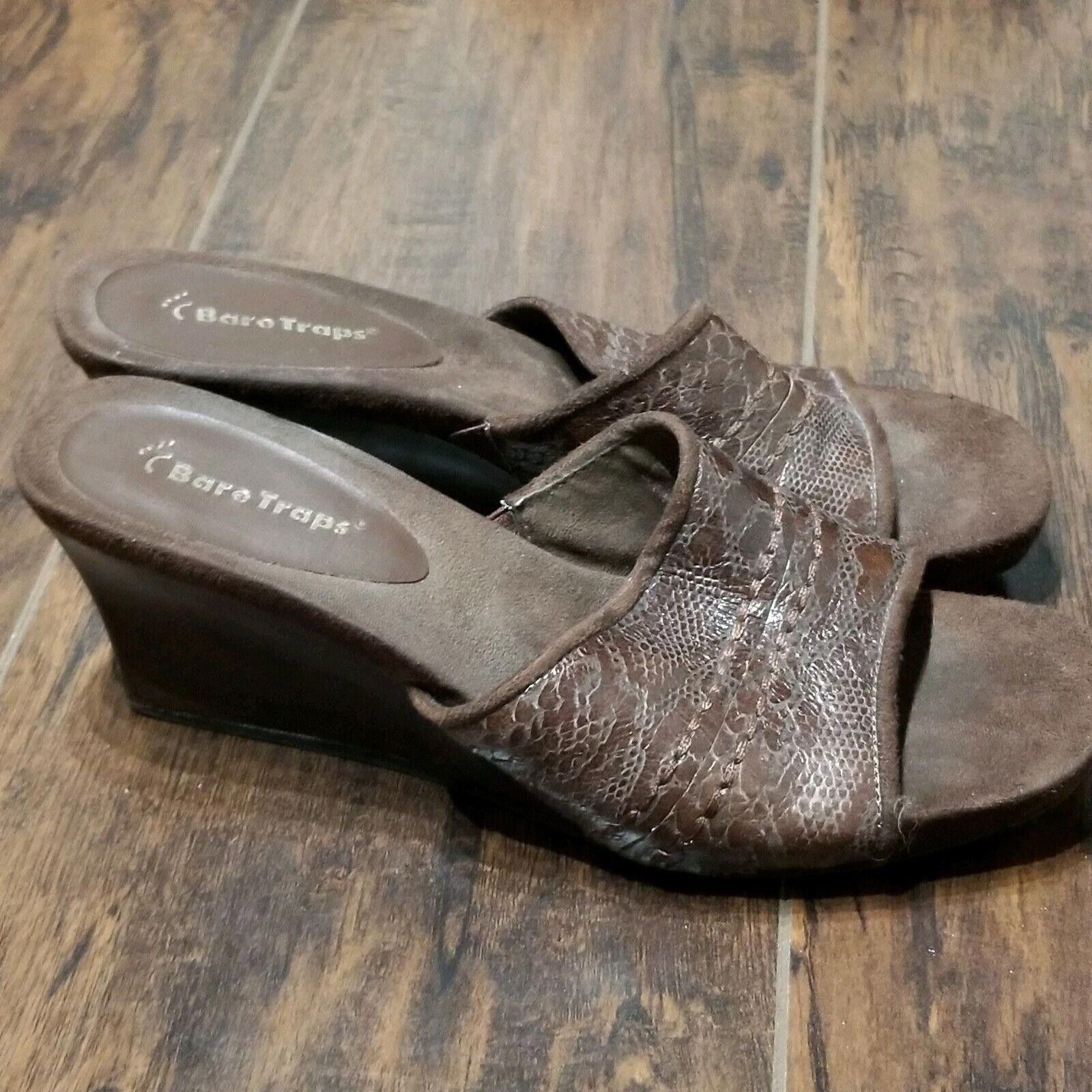 Designer Baretraps Sandals Size 8.5 Sydnee Brown Heel Size US 8.5 / IT 38.5 - 4 Thumbnail