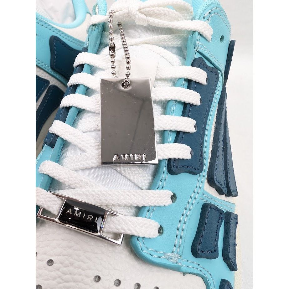 Amiri o1rshd1 Skel Low-Top Sneakers in Slate Blue Size US 10 / EU 43 - 17 Thumbnail