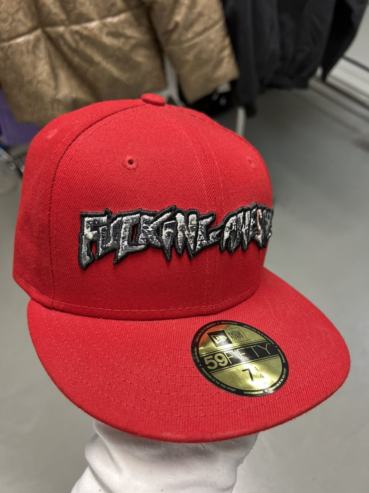 Fucking Awesome Fucking Awesome Red New Era Fitted Size ONE SIZE - 2 Thumbnail
