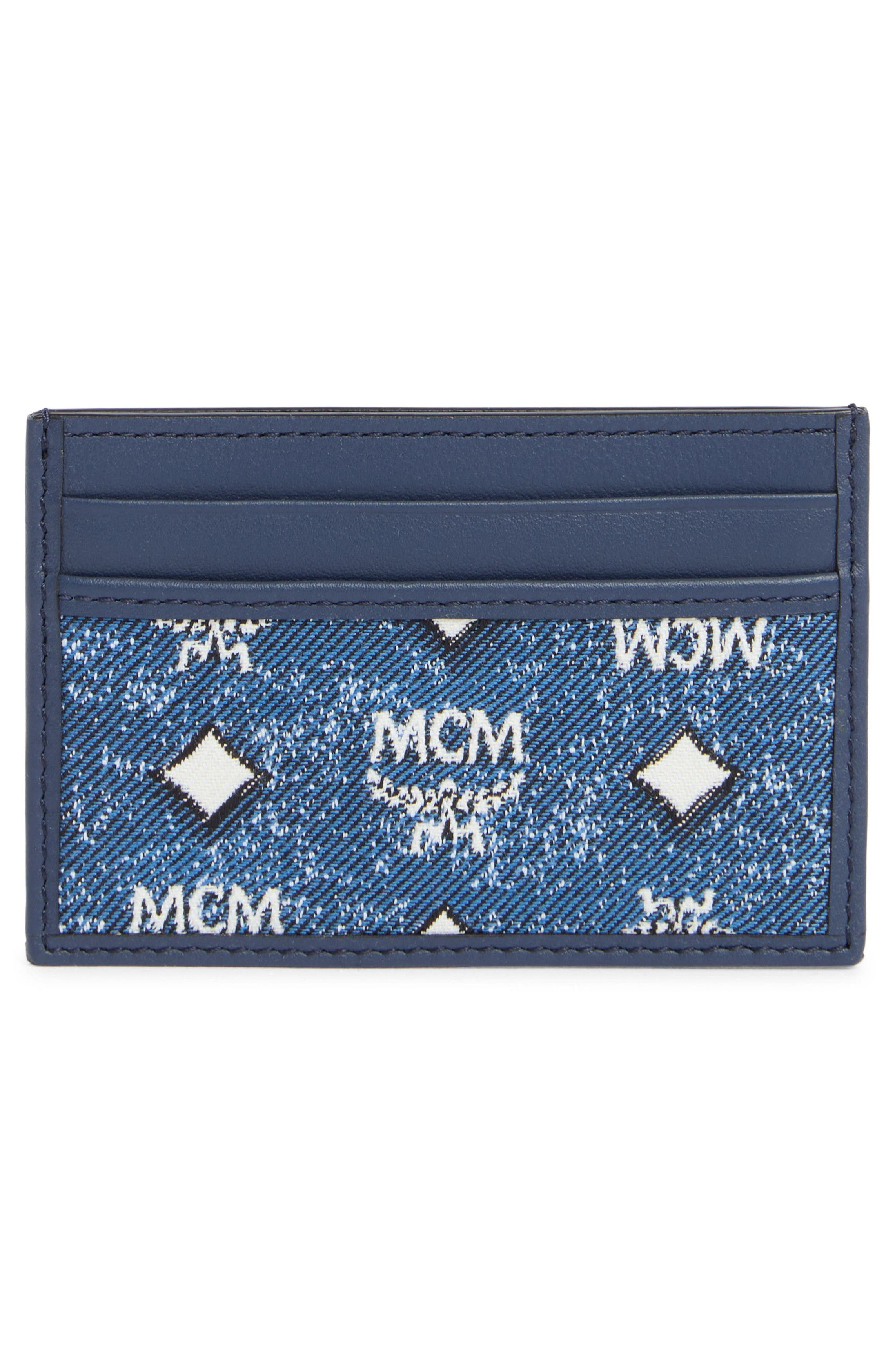 MCM o1mt1gz0426 Size: OS / Aren Card Case in Blue Size ONE SIZE - 1 Thumbnail