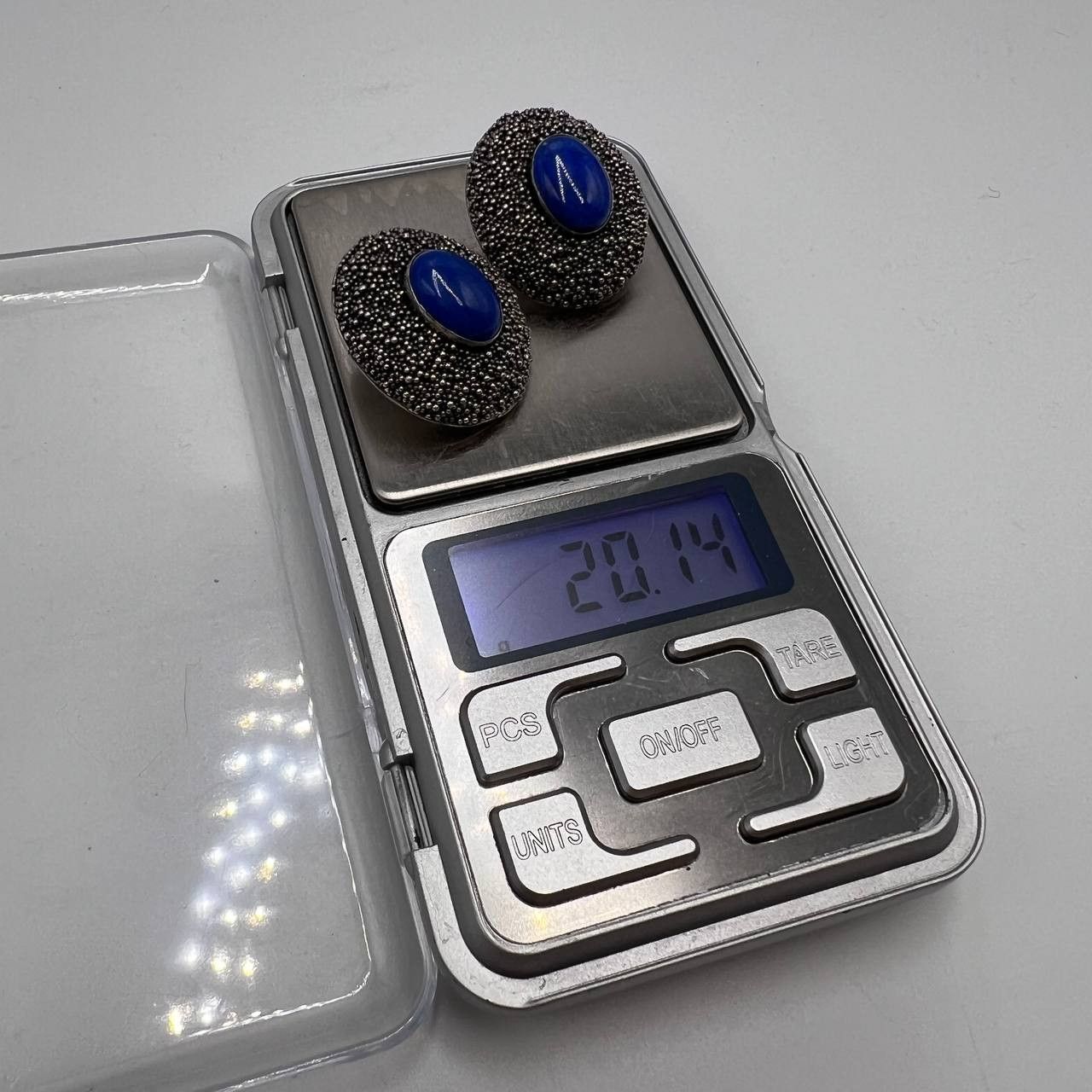 Vintage Vintage Jewelry Earrings Sterling Silver Lapis Lazuli Stone Size ONE SIZE - 5 Thumbnail