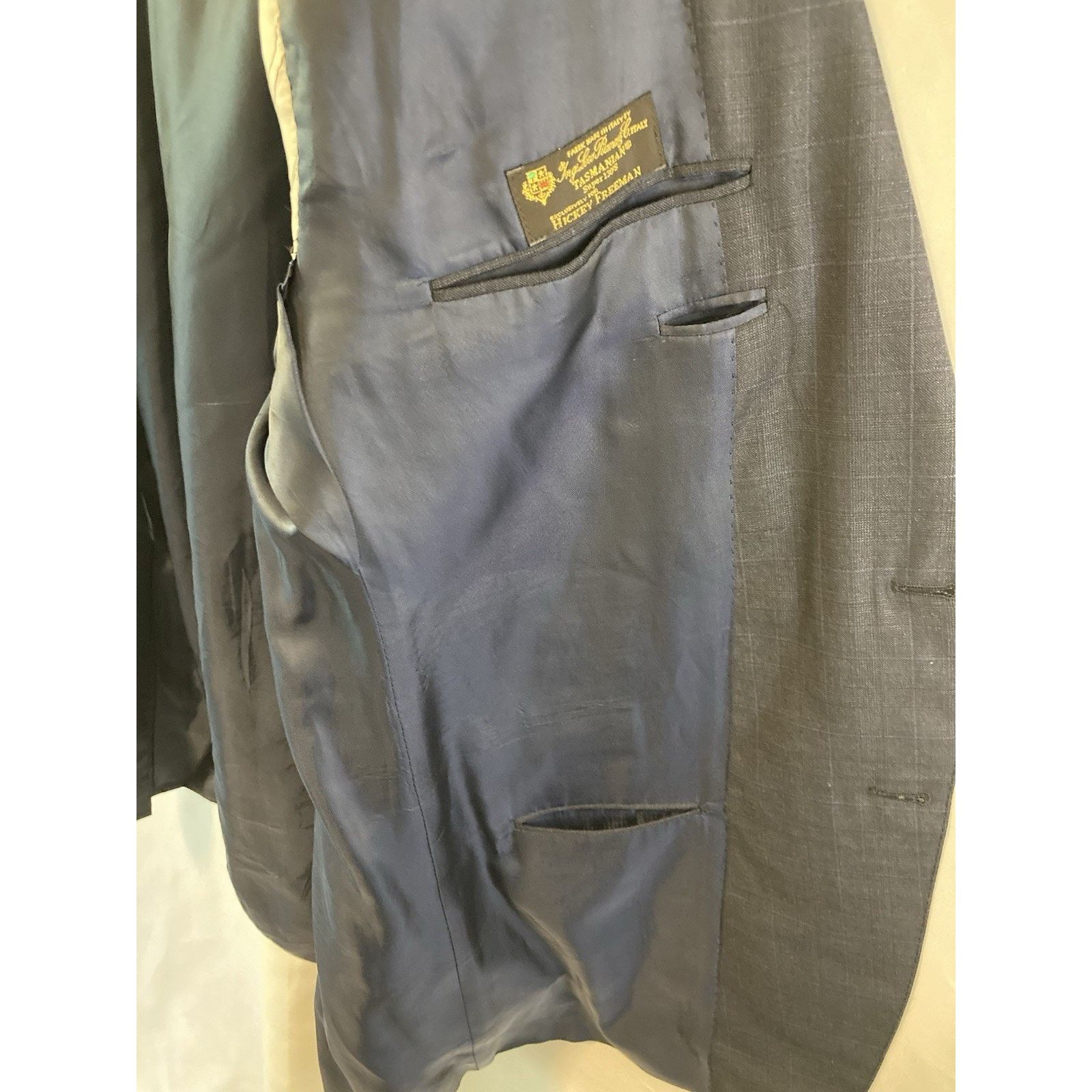 Hickey Freeman 46L Hickey Freeman LORO PIANA Wool Blazer Sport Jacket USA Size 46L - 12 Thumbnail