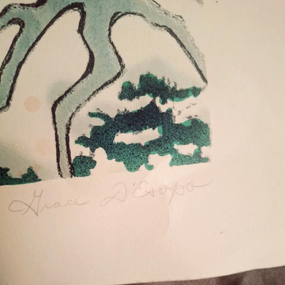 Designer Grace D'Esopo "Snowed In" -S/N Lithograph 1980's. Size ONE SIZE - 9 Thumbnail