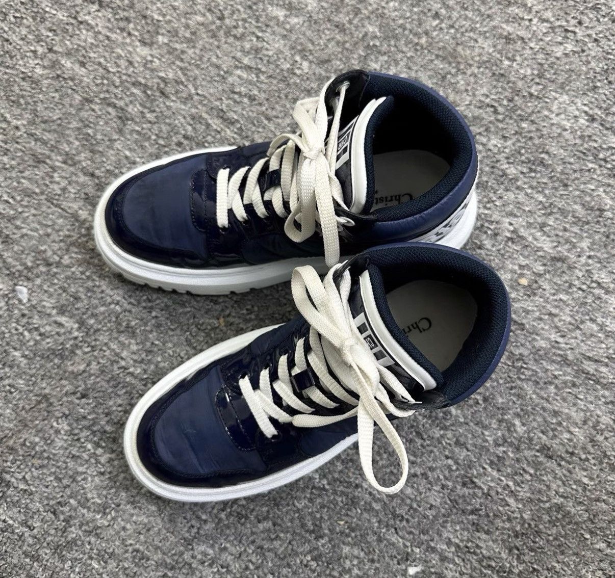 Dior Dior Player Navy Blue High-Top Sneakers K12 Size US 6 / IT 36 - 2 Thumbnail