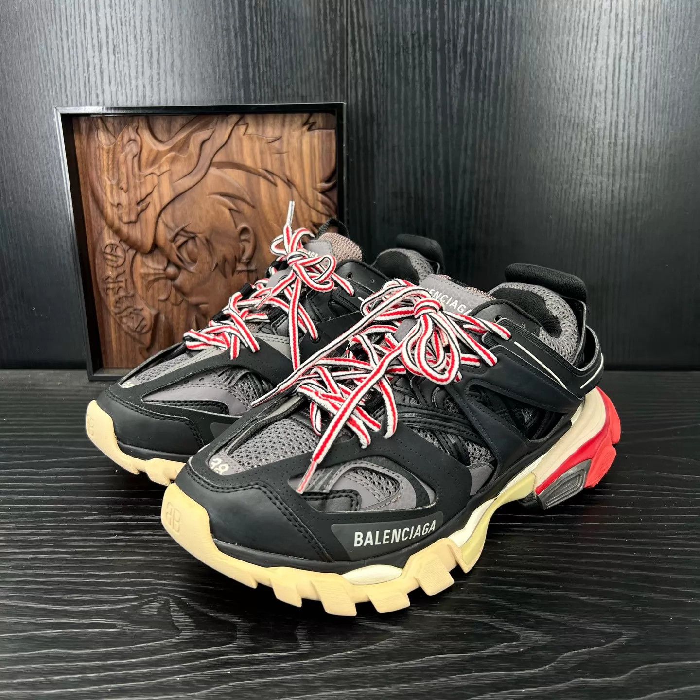 Balenciaga Balenciaga Track Black Red 38 Size US 8 / IT 38 - 1 Thumbnail