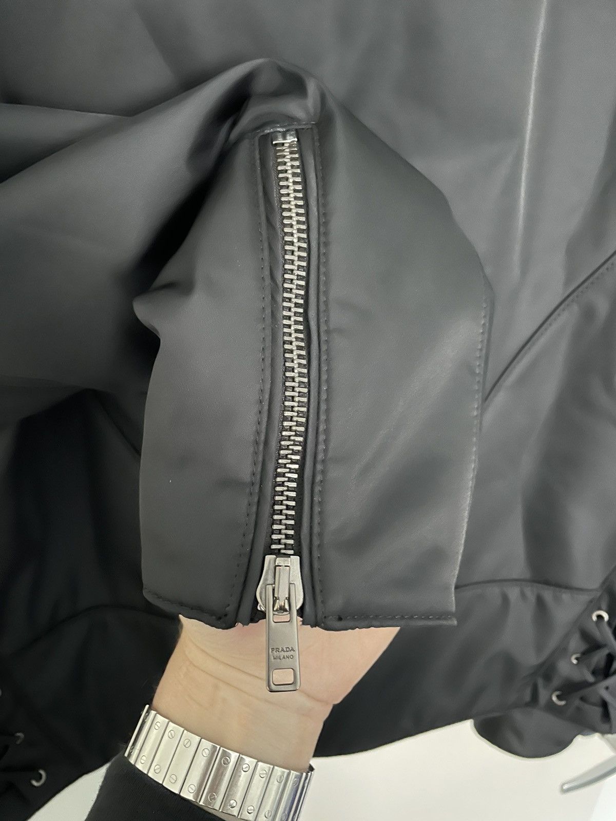 Prada Prada Re-Nylon Biker / Motorcycle Jacket Size US XL / EU 56 / 4 - 7 Thumbnail