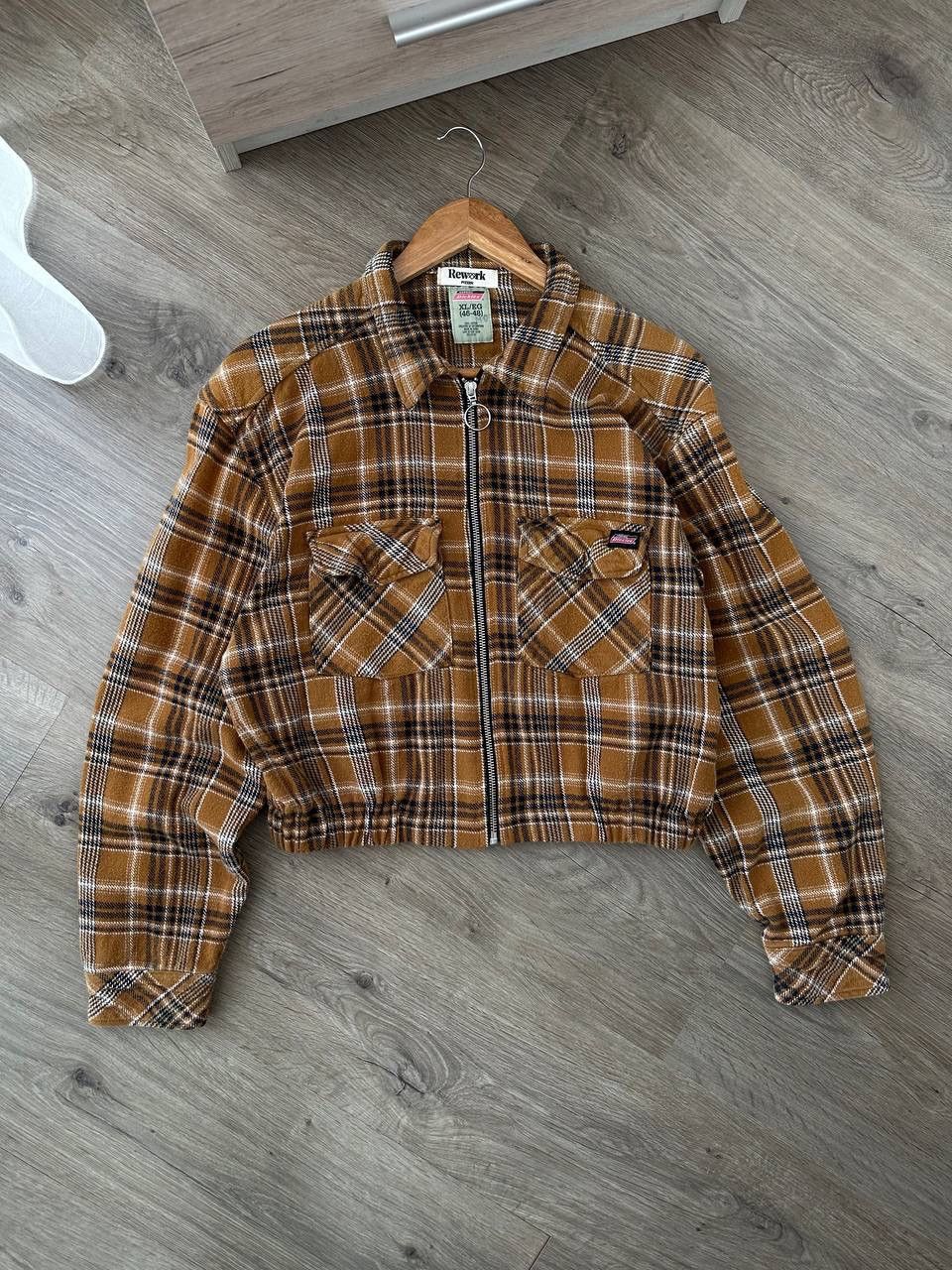 Dickies × Vintage Vintage Dickies Brown Pocket Zip Hoodie Size US L / EU 52-54 / 3 - 3 Thumbnail