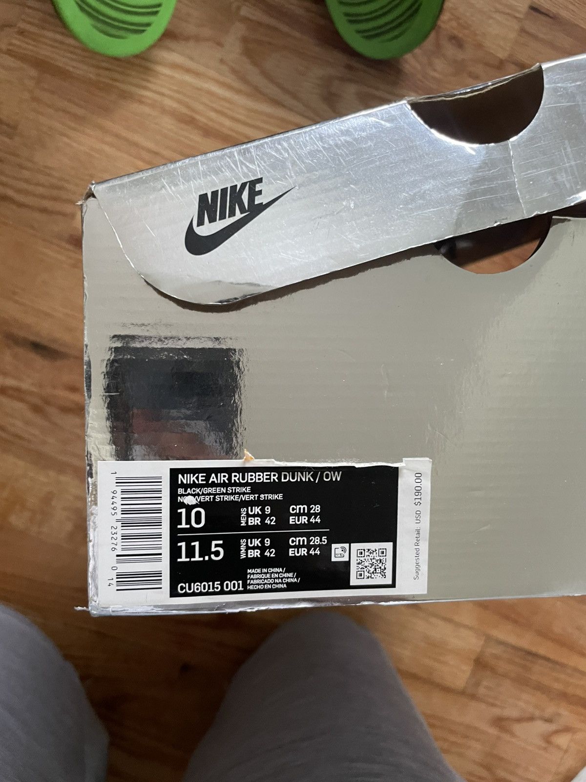 Nike × Off-White Off-White x Nike Air Rubber Dunk Green Strike - Size 10.5 Size US 10 / EU 43 - 5 Thumbnail