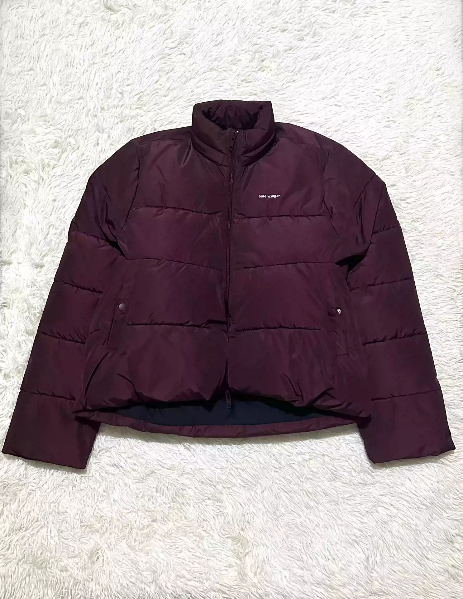 Balenciaga FW20 Cocoon C-Shape Classic Logo Letter Printed Down Coat